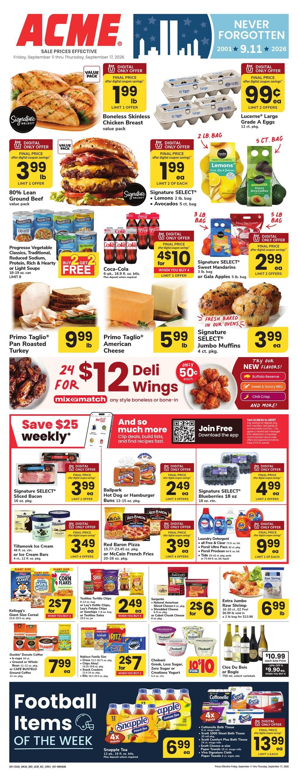 Acme Markets (Salisbury Area, MD) Weekly Ad September 11 - 17, 2026