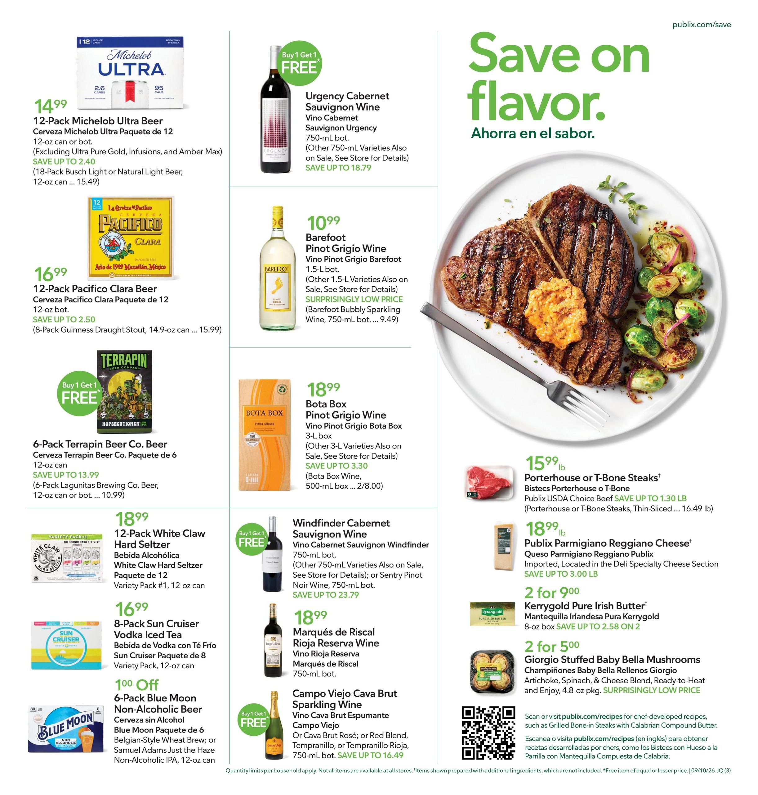 Publix (Jacksonville-Saint Augustine Area, FL) Anuncio Semanal Español Weekly Ad September 10 - 16, 2026