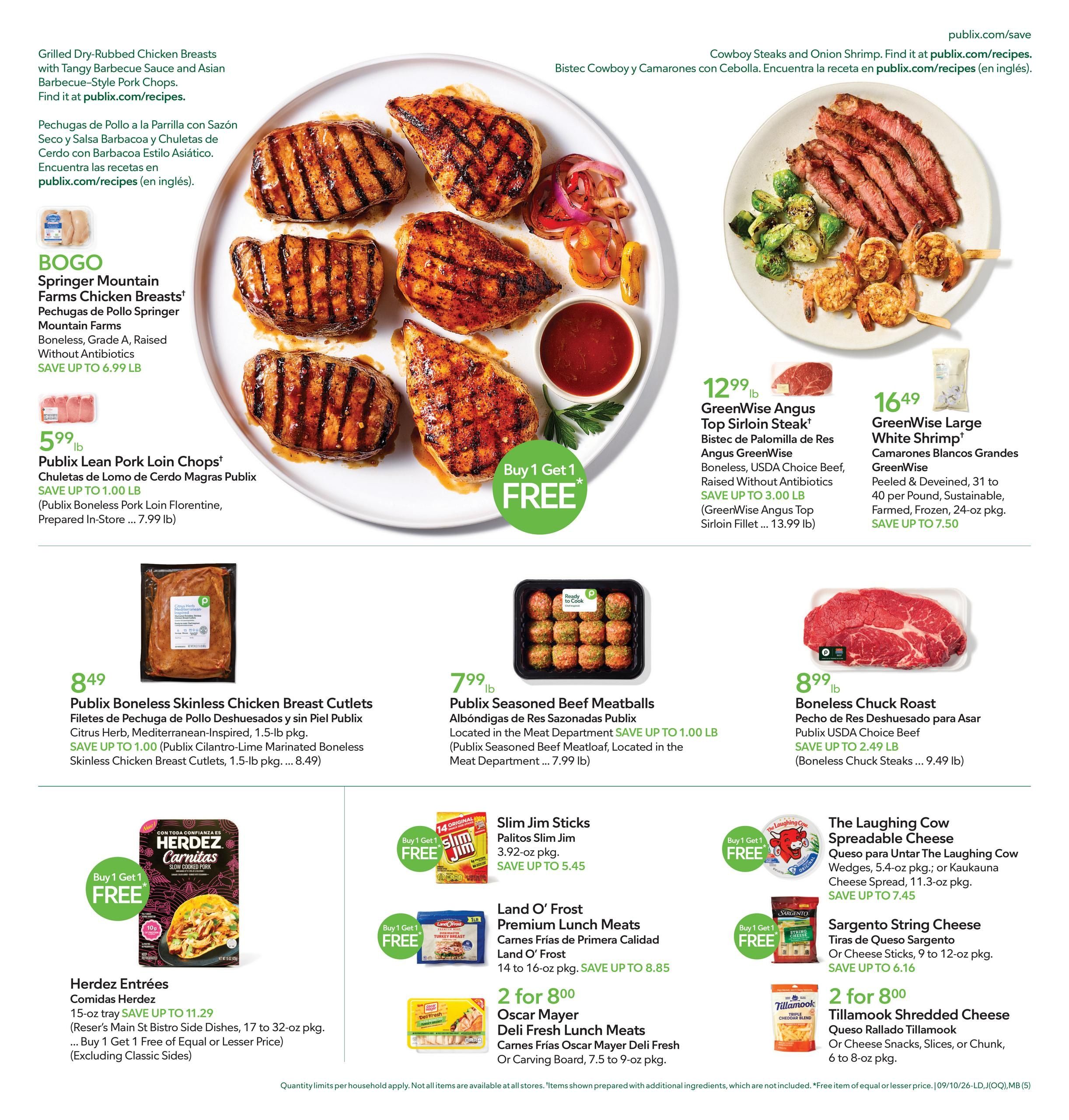 Publix (Jacksonville-Saint Augustine Area, FL) Anuncio Semanal Español Weekly Ad September 10 - 16, 2026