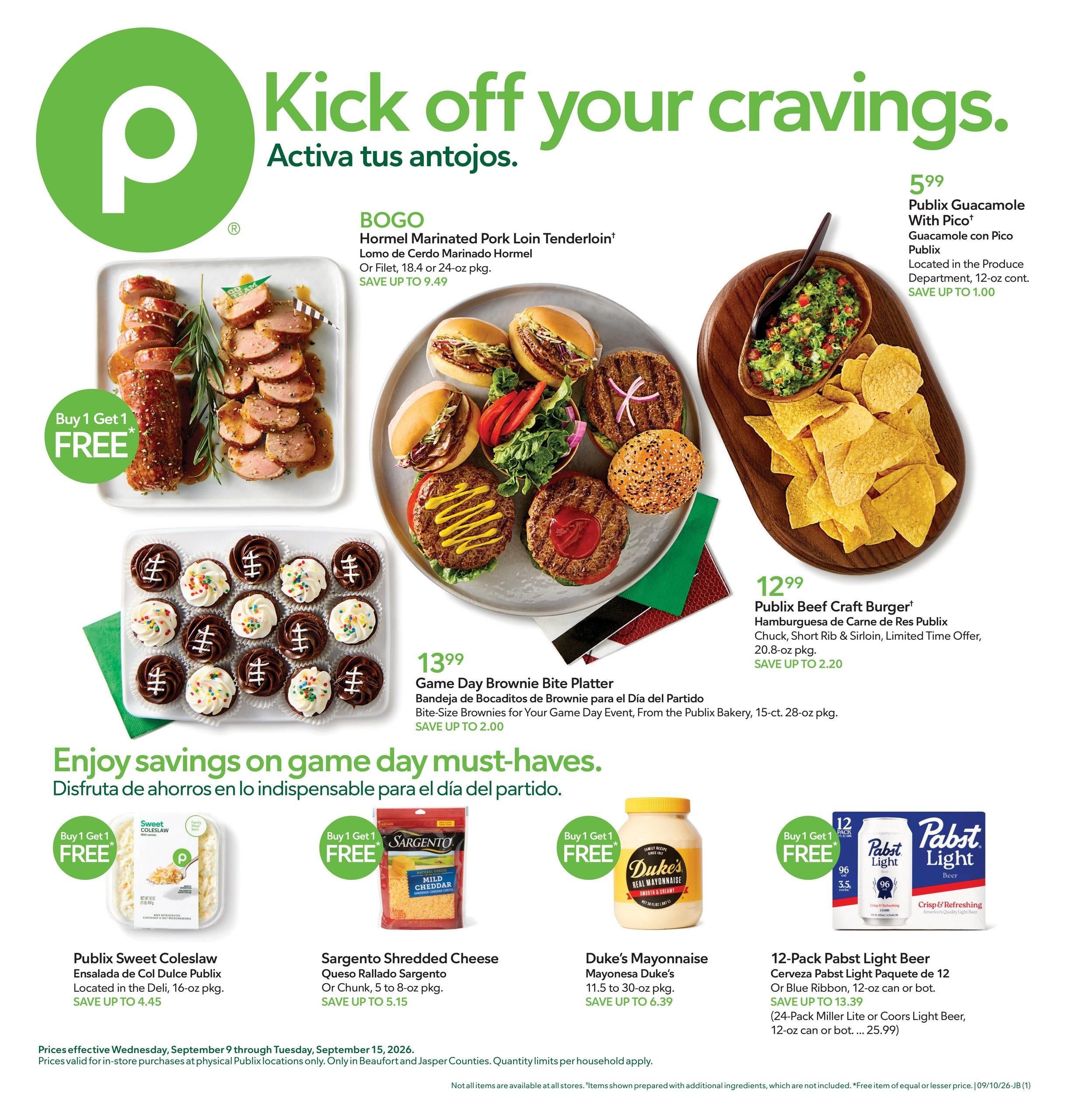 Publix (Savannah Area, GA) Anuncio Semanal Español Weekly Ad September 9 - 15, 2026