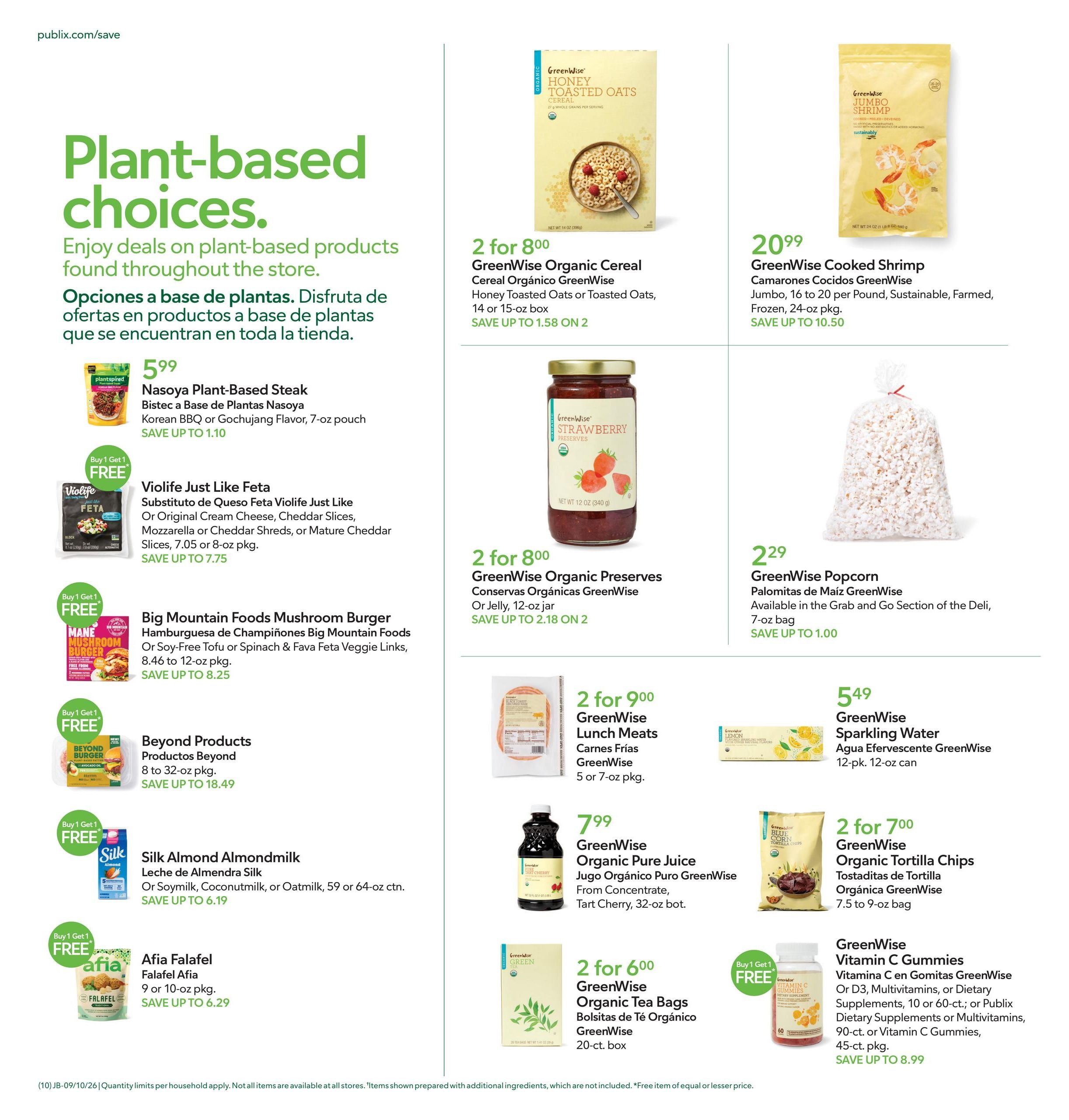 Publix (Savannah Area, GA) Anuncio Semanal Español Weekly Ad September 9 - 15, 2026