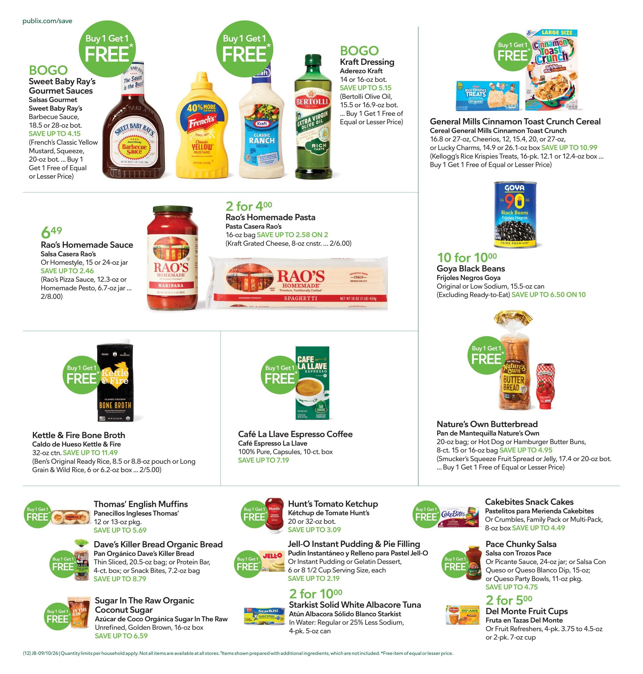 Publix (Savannah Area, GA) Anuncio Semanal Español Weekly Ad September 9 - 15, 2026