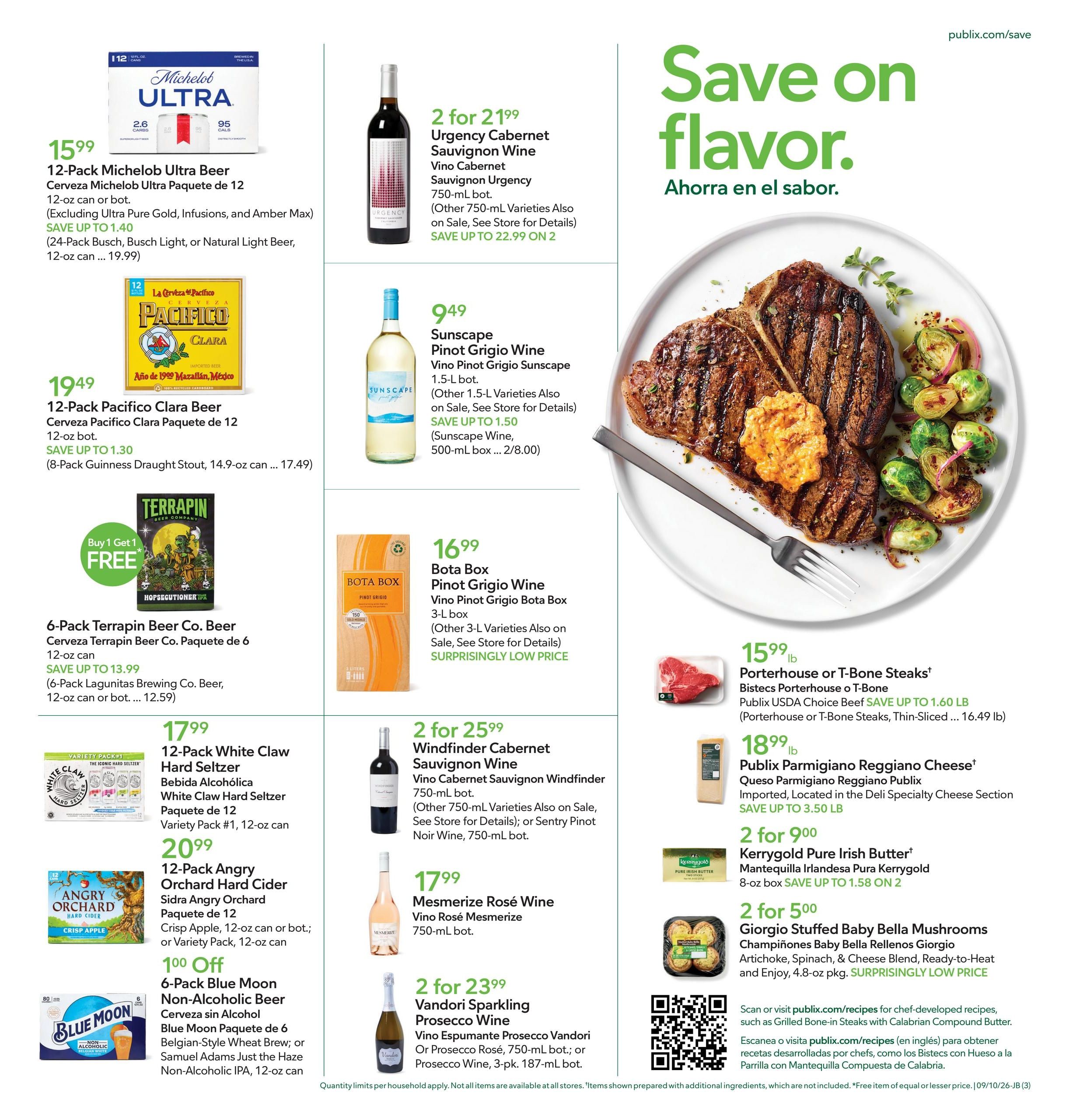 Publix (Savannah Area, GA) Anuncio Semanal Español Weekly Ad September 9 - 15, 2026