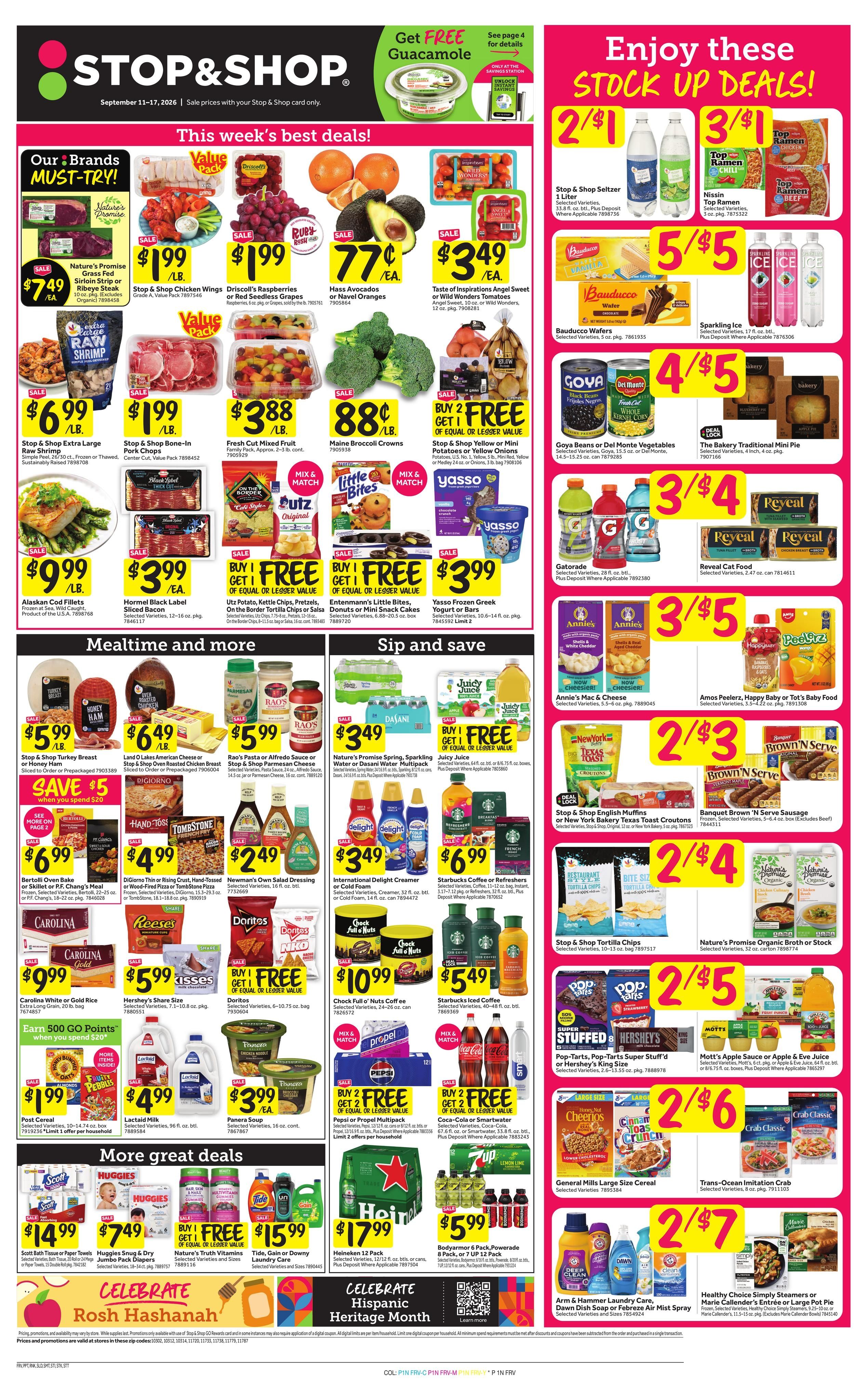 Stop & Shop (Woodbridge Area, NJ) Weekly Ad September 11 - 17, 2026