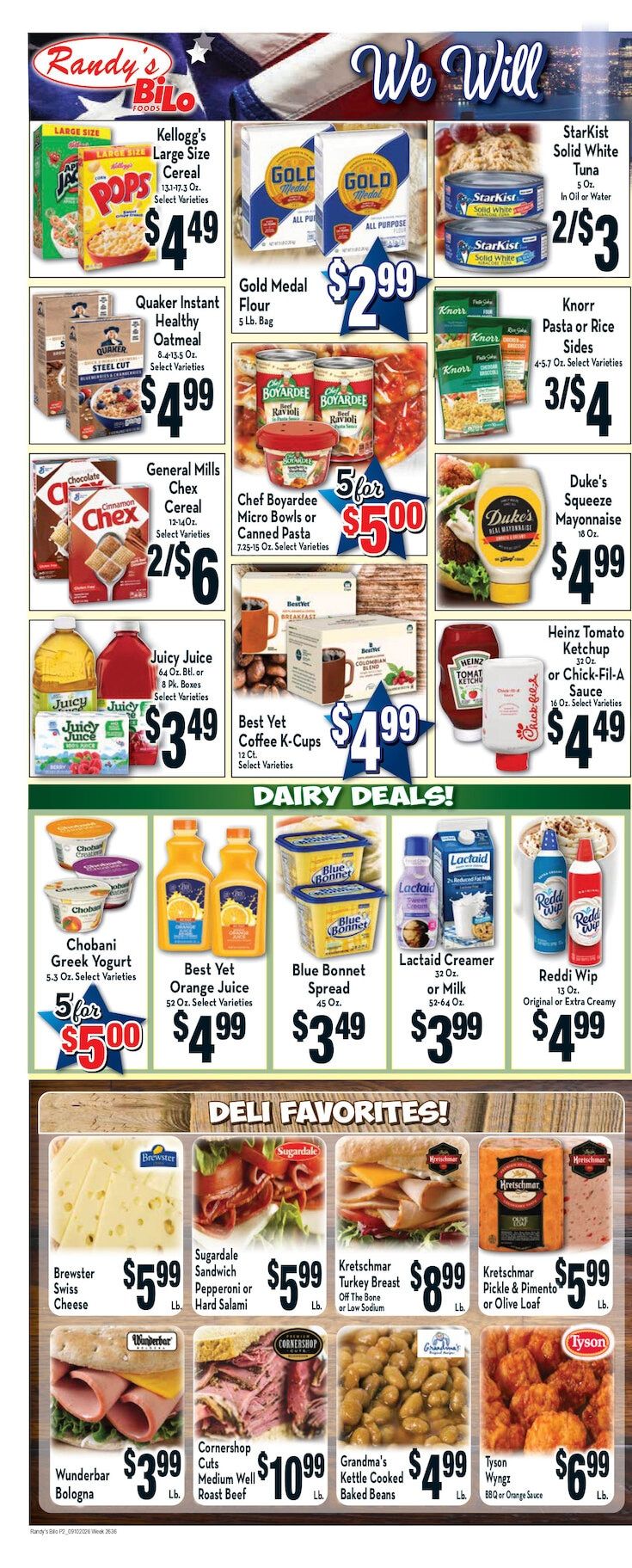 Randy's BiLo Weekly Ad September 10 - 16, 2026