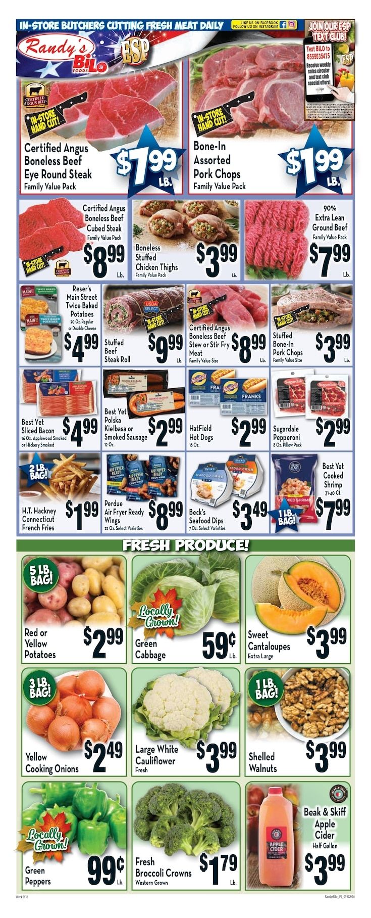 Randy's BiLo Weekly Ad September 10 - 16, 2026