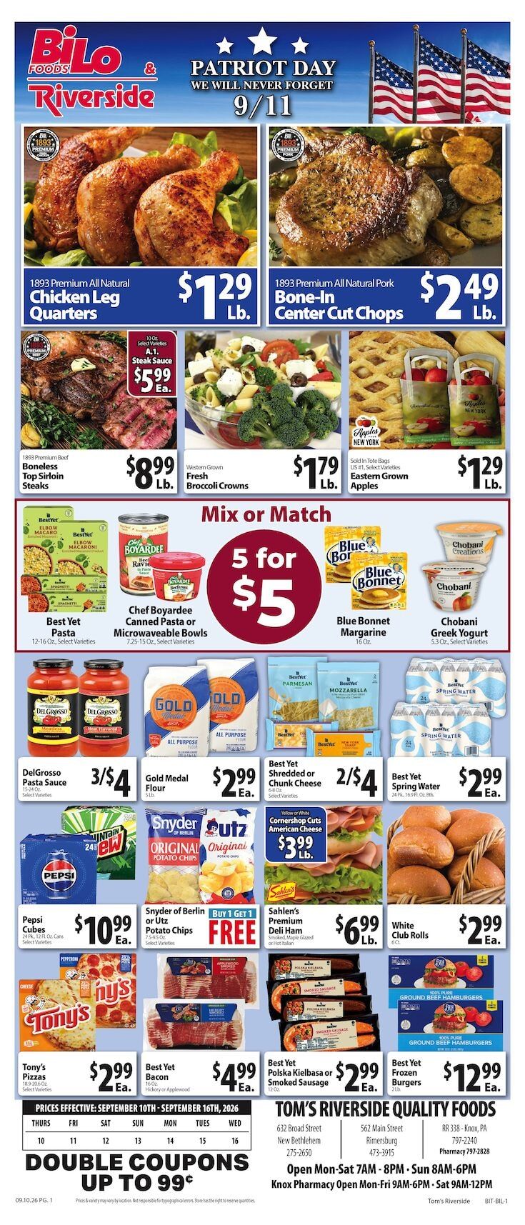 Tom's Riverside Weekly Ad September 10 - 16, 2026