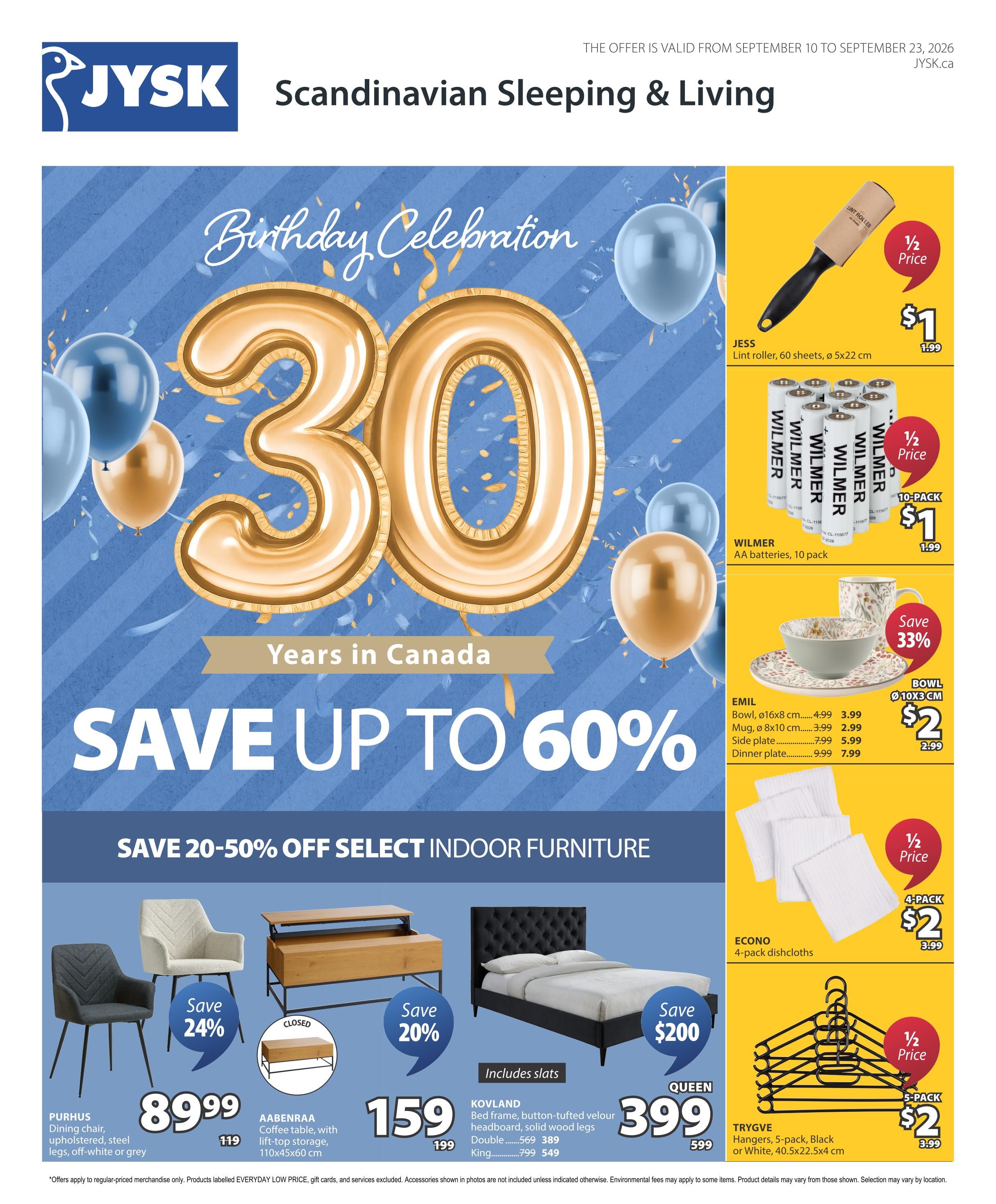 JYSK Flyer September 10 to 23