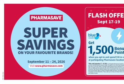 Pharmasave (ON & West) Flyer September 11 to 24