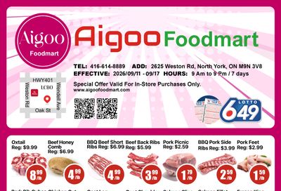Aigoo Foodmart Flyer September 11 to 17
