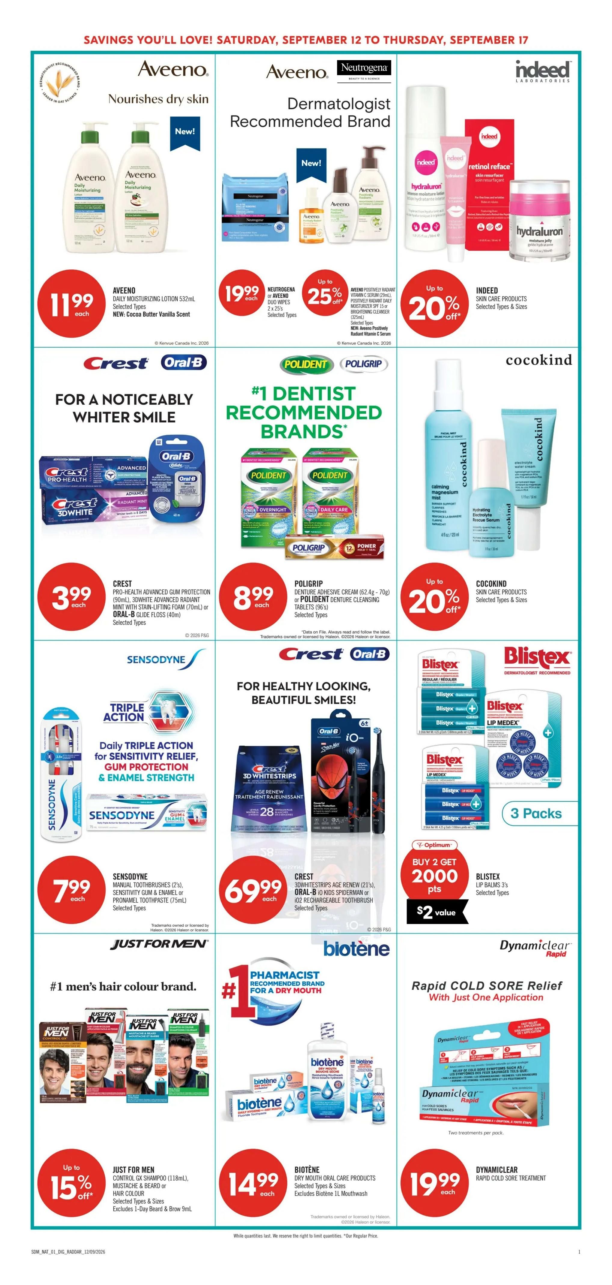 Shoppers Drug Mart (ON) Flyer September 12 to 17