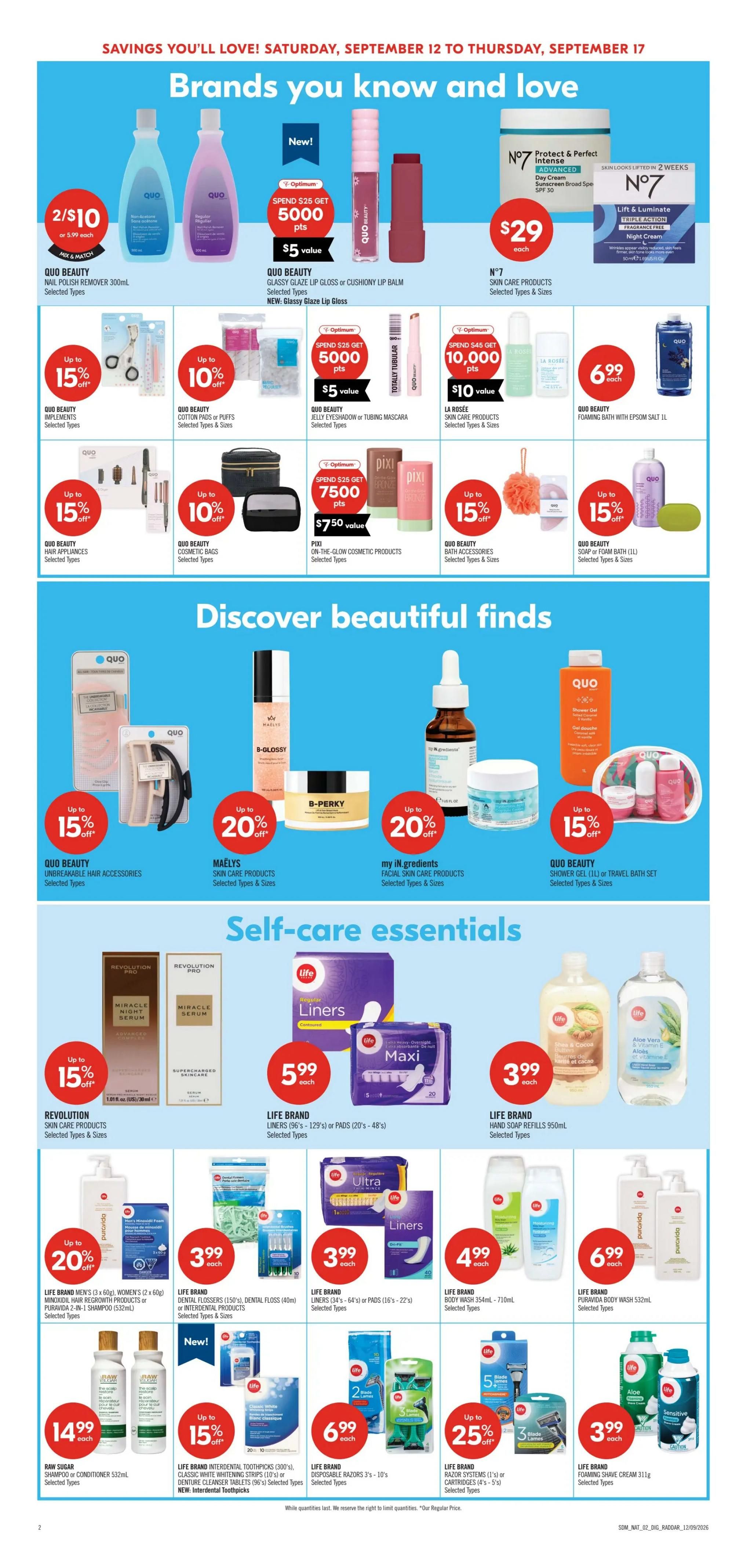Shoppers Drug Mart (ON) Flyer September 12 to 17
