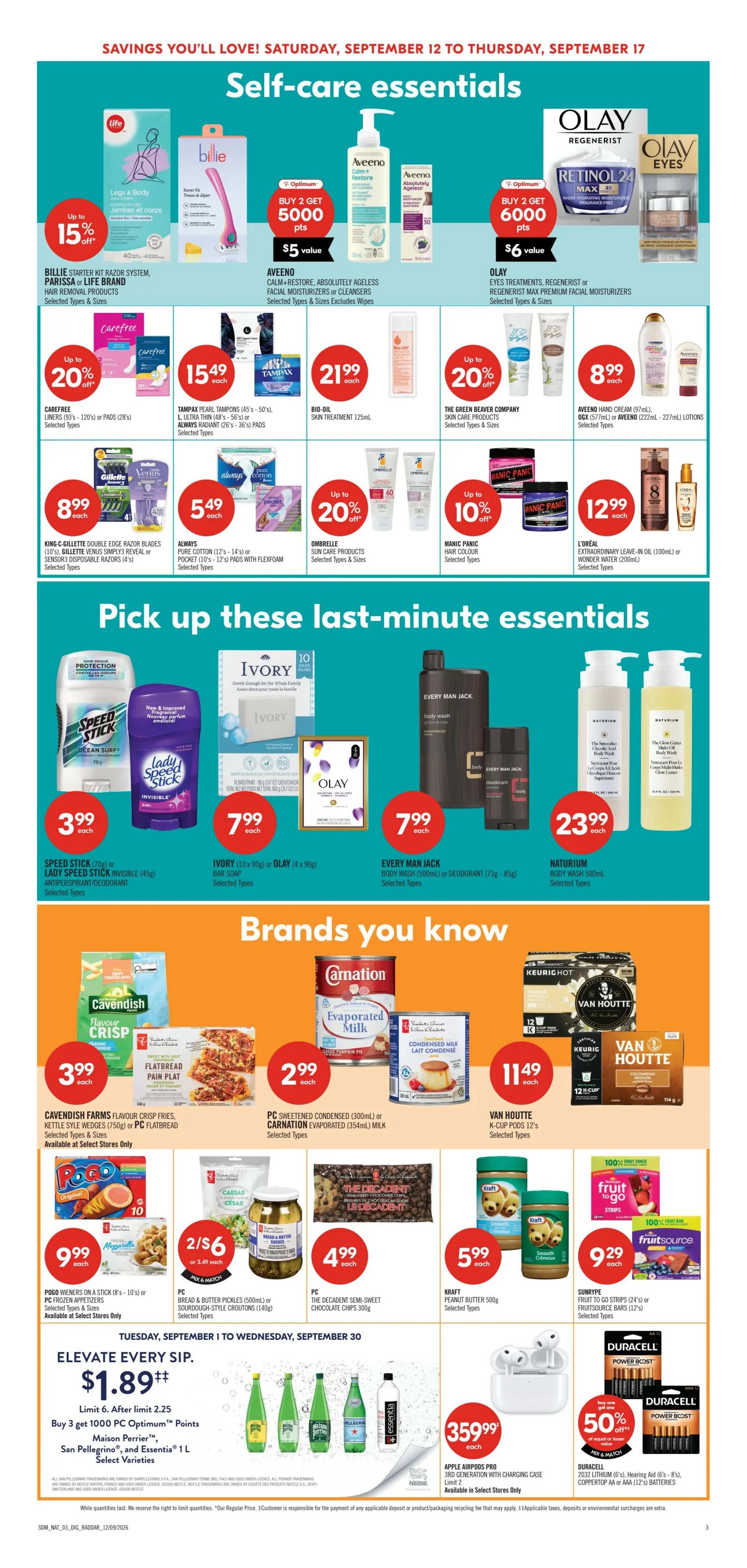 Shoppers Drug Mart (ON) Flyer September 12 to 17