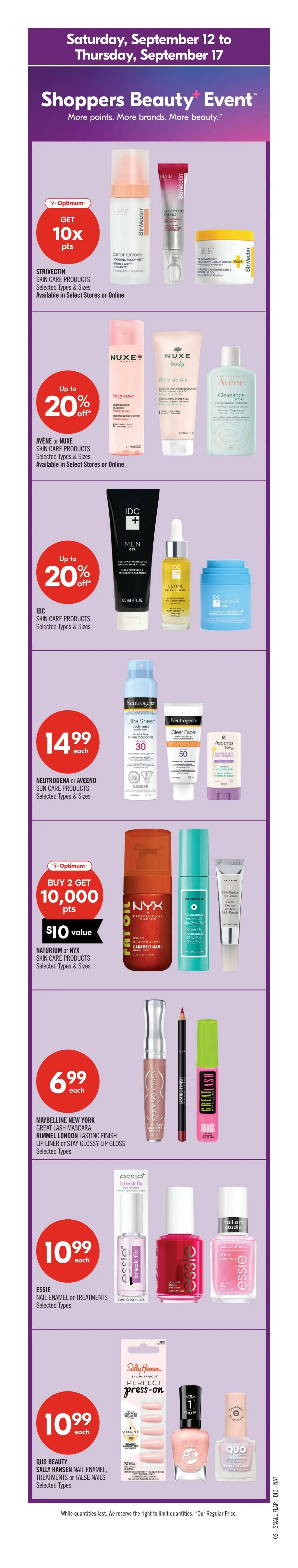 Shoppers Drug Mart (ON) Flyer September 12 to 17