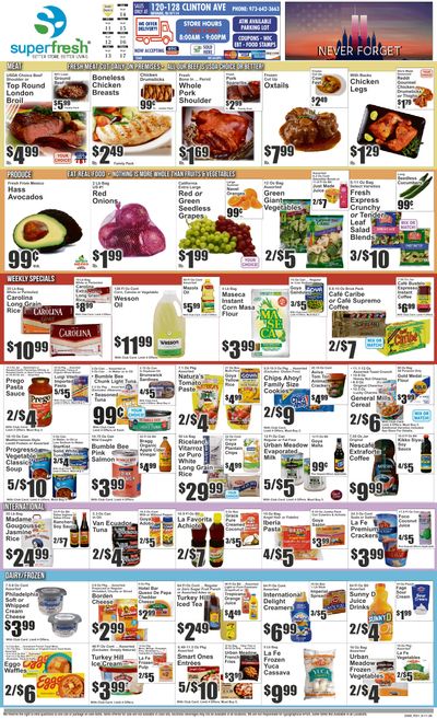 SuperFresh Supermarkets (Newark, NJ) SuperFresh 09/11 - 09/17 Preview Weekly Ad September 11 - 17, 2026