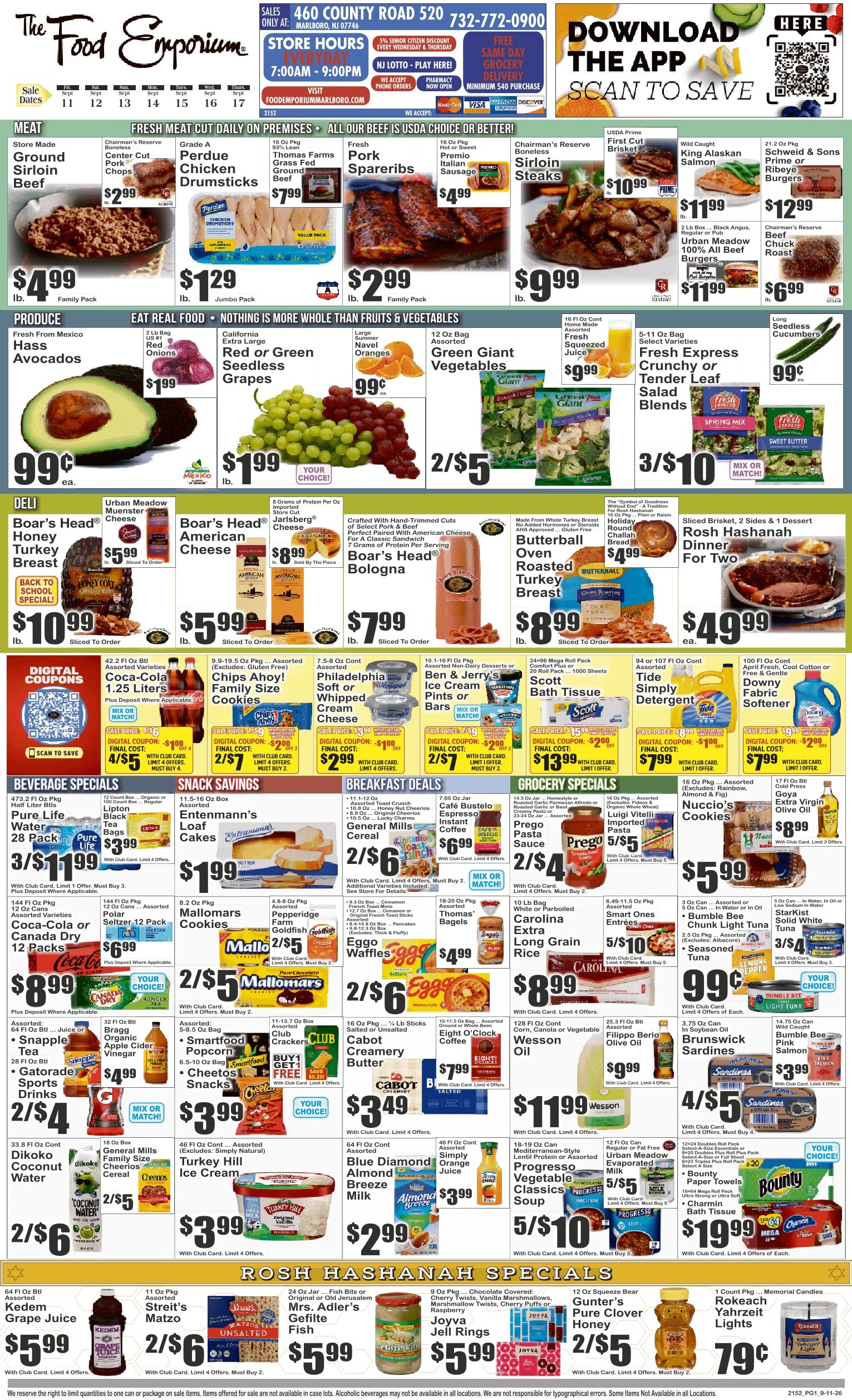 The Food Emporium (460 County Road 520, Marlboro, NJ) Food Emporium 09/11 - 09/17 Preview Weekly Ad September 11 - 17, 2026