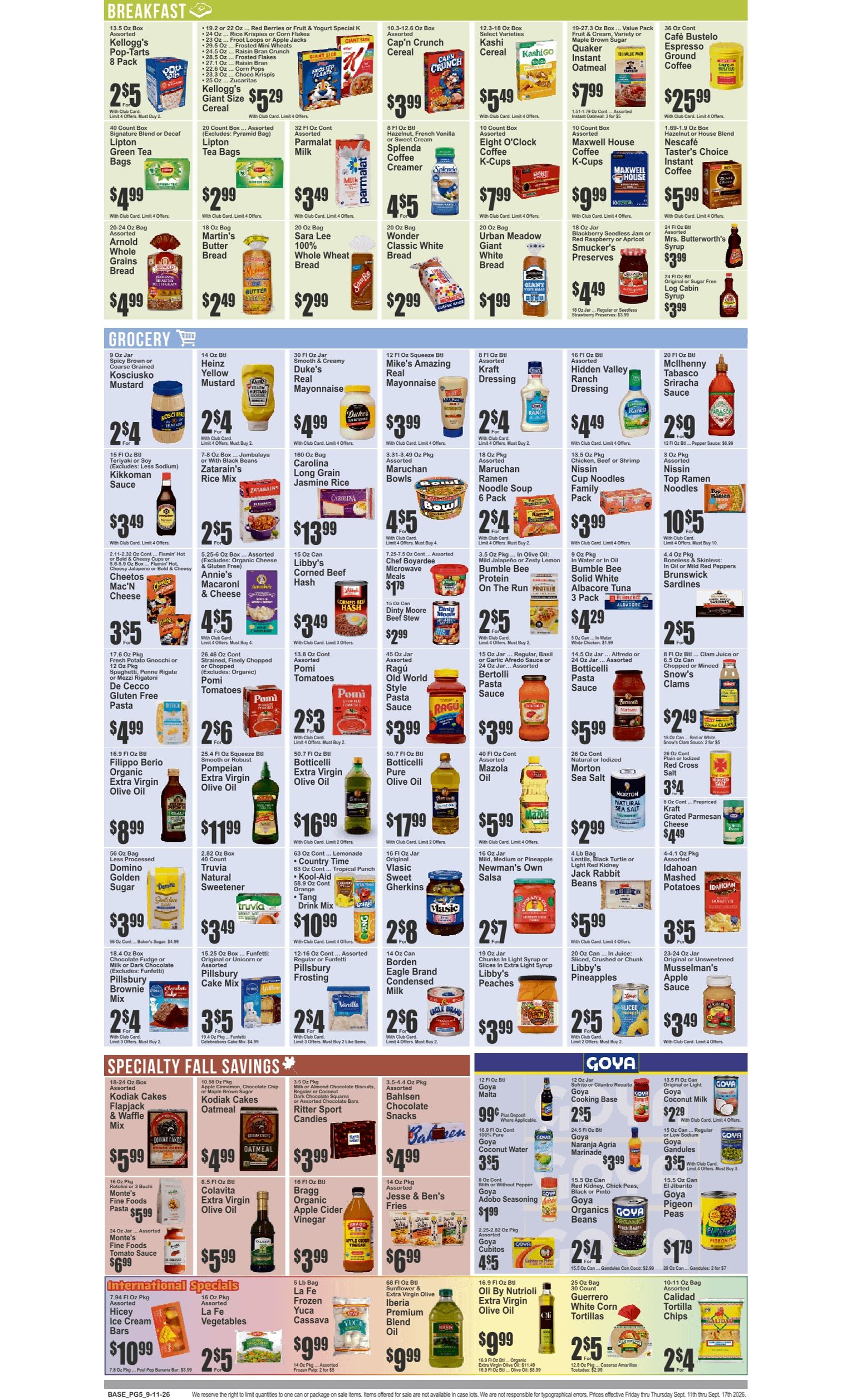 The Food Emporium (460 County Road 520, Marlboro, NJ) Food Emporium 09/11 - 09/17 Preview Weekly Ad September 11 - 17, 2026