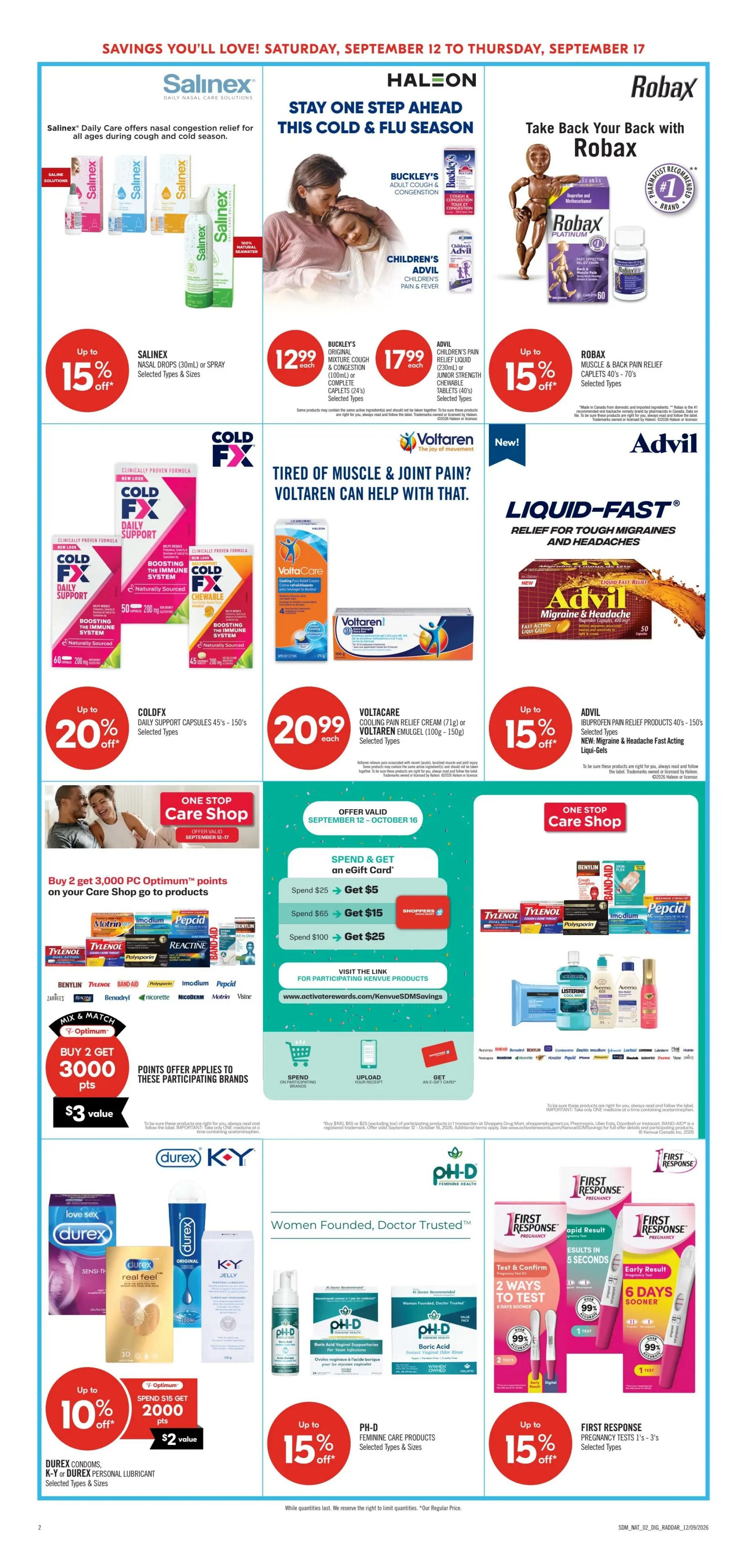 Shoppers Drug Mart (Atlantic) Flyer September 12 to 17