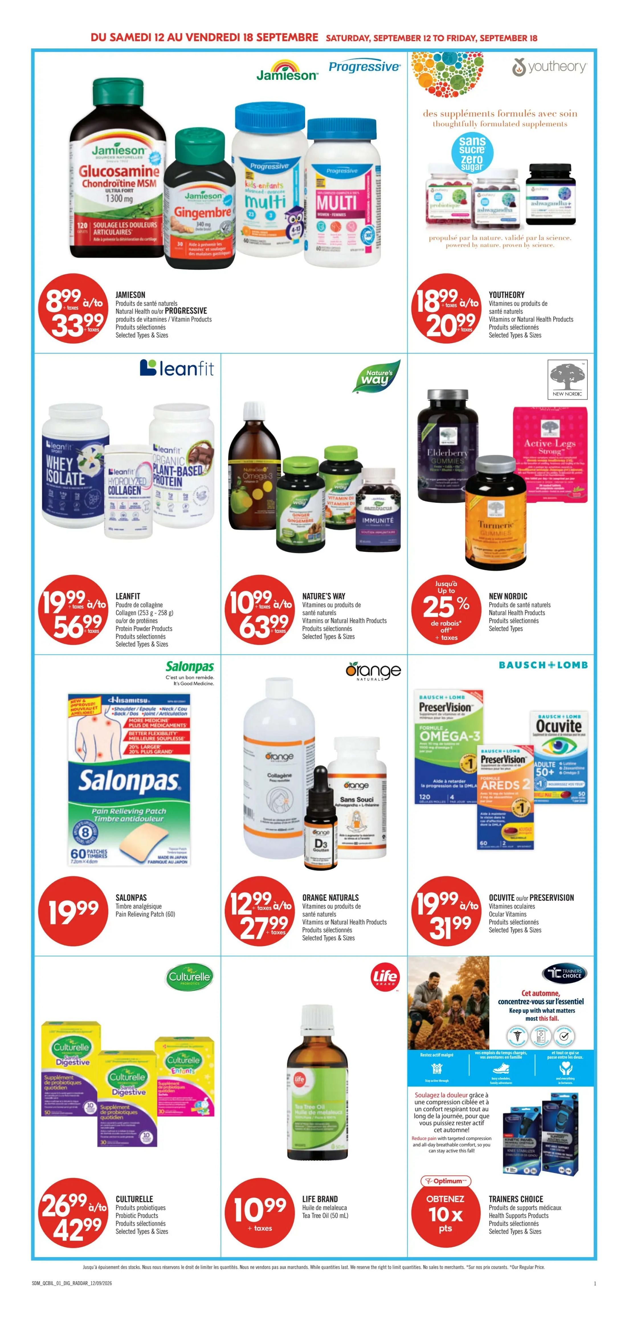 Pharmaprix Flyer September 12 to 17