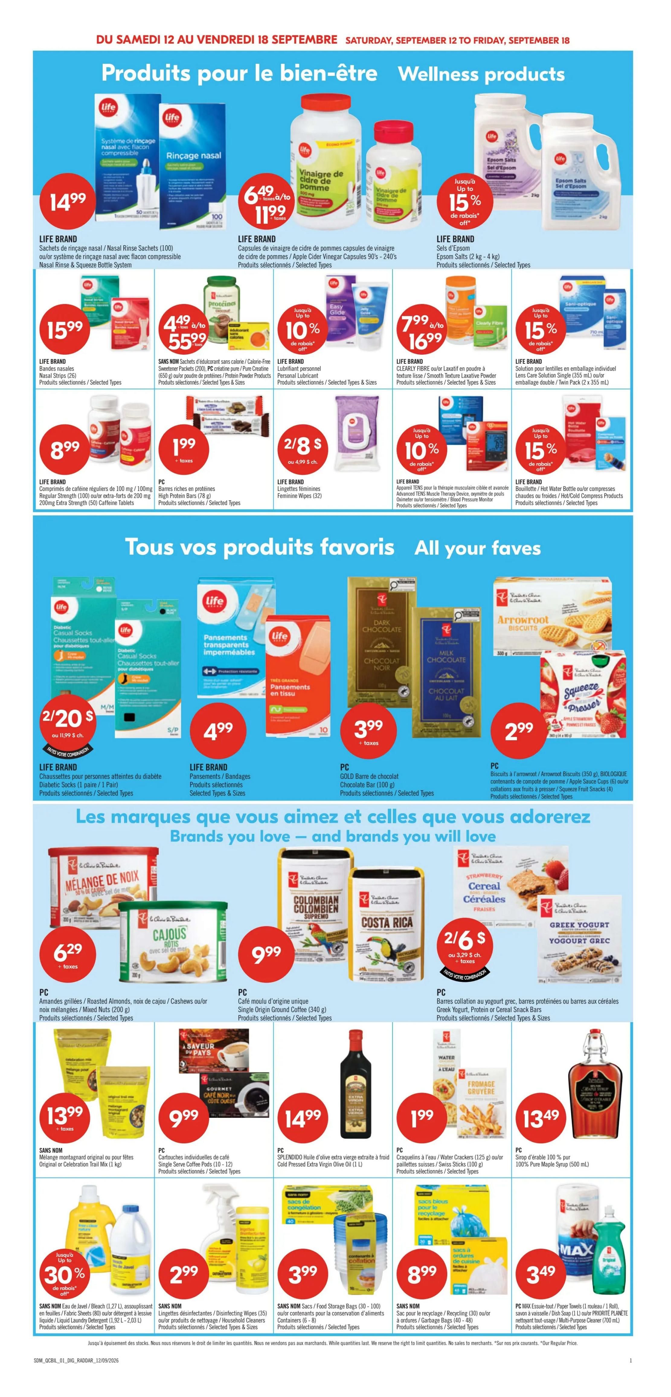 Pharmaprix Flyer September 12 to 17
