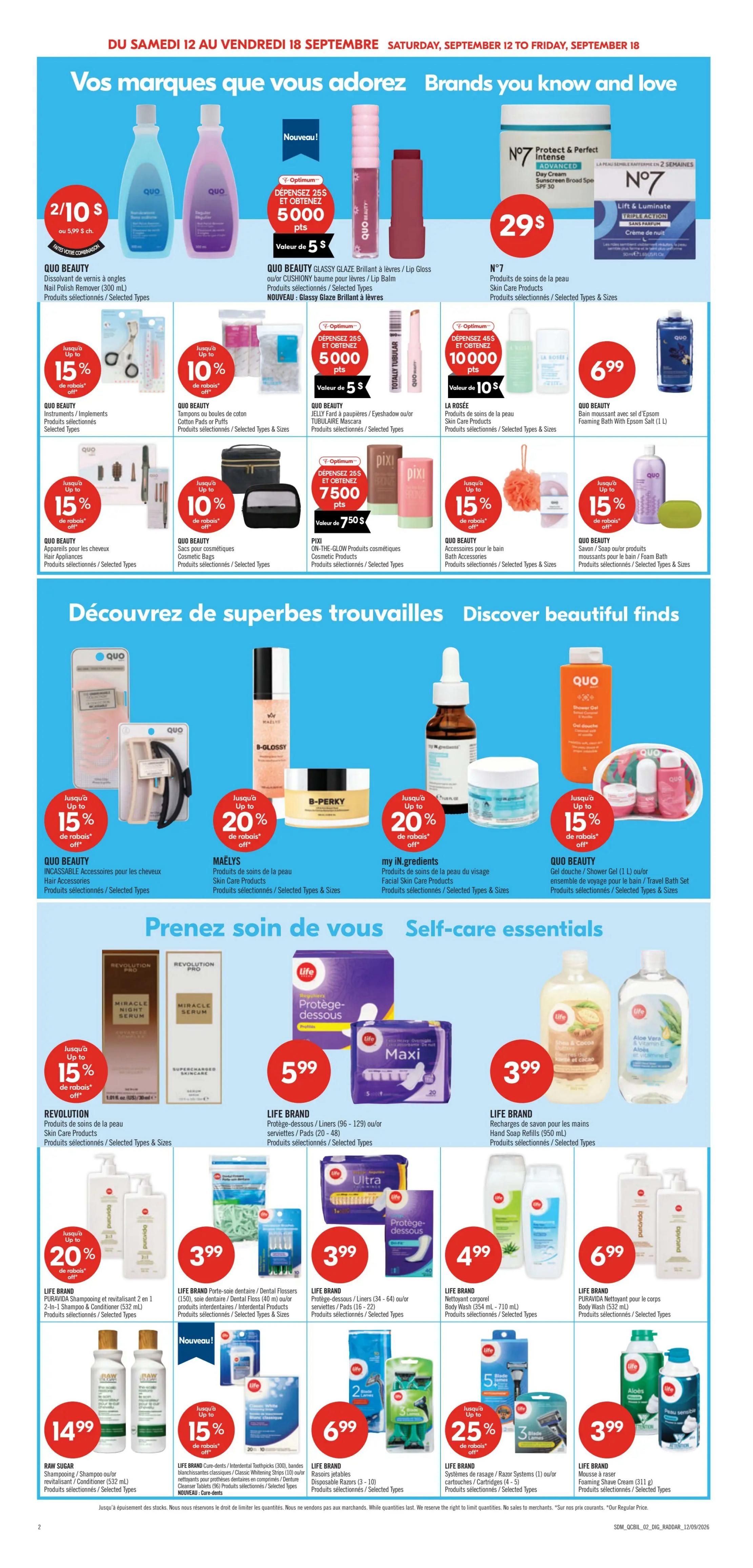 Pharmaprix Flyer September 12 to 17