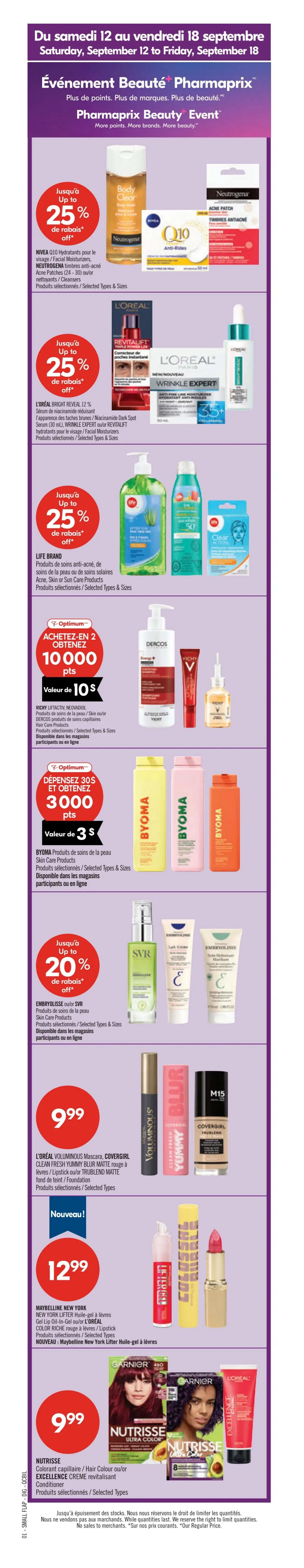 Pharmaprix Flyer September 12 to 17