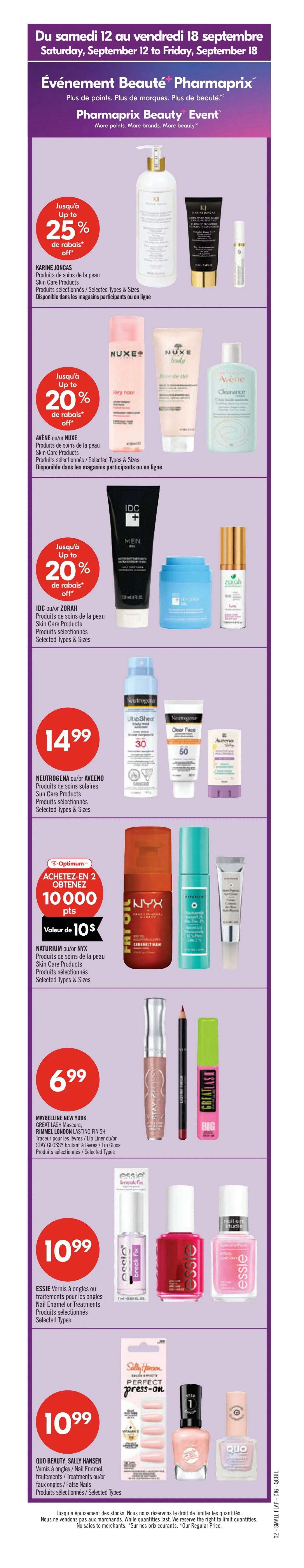 Pharmaprix Flyer September 12 to 17