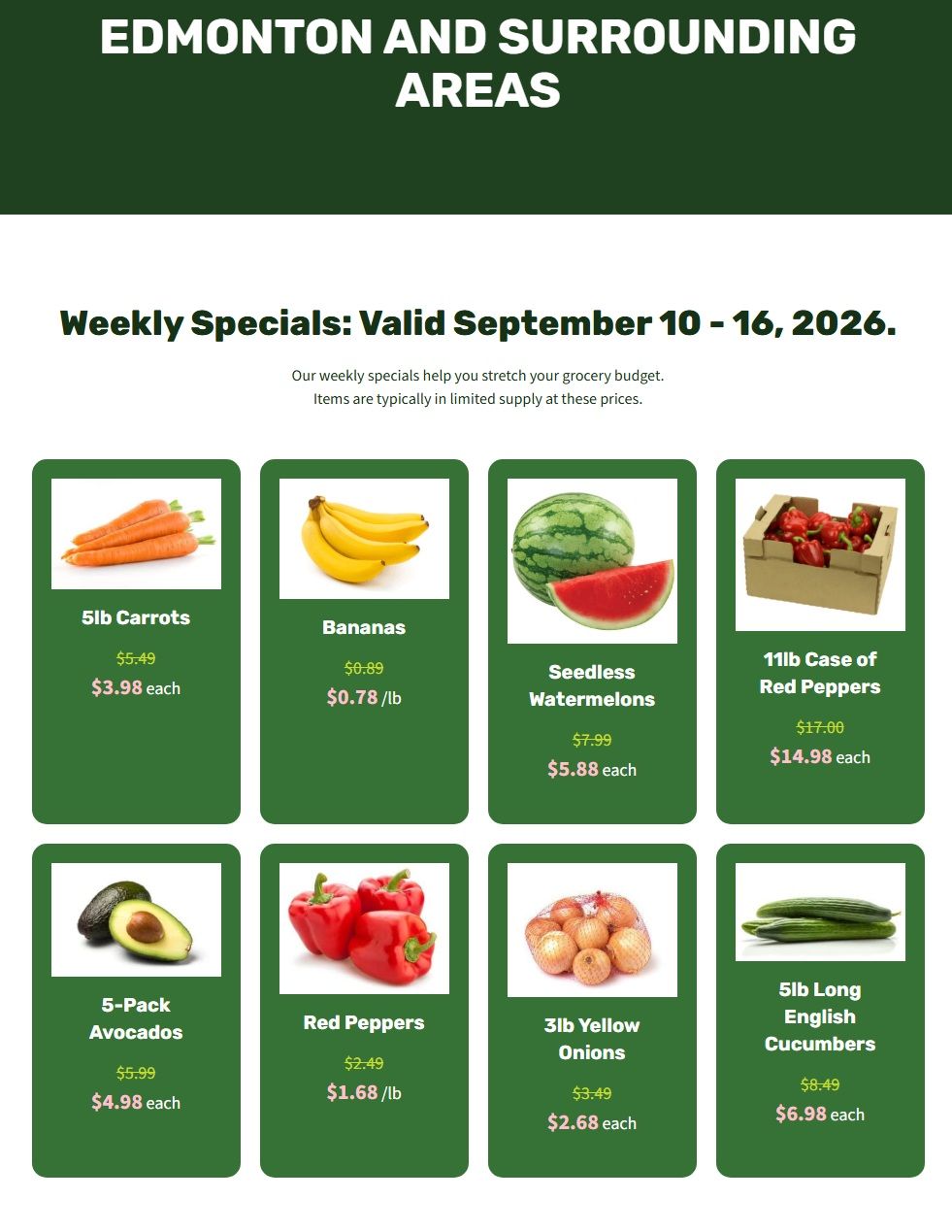H&W Produce Flyer September 10 to 16