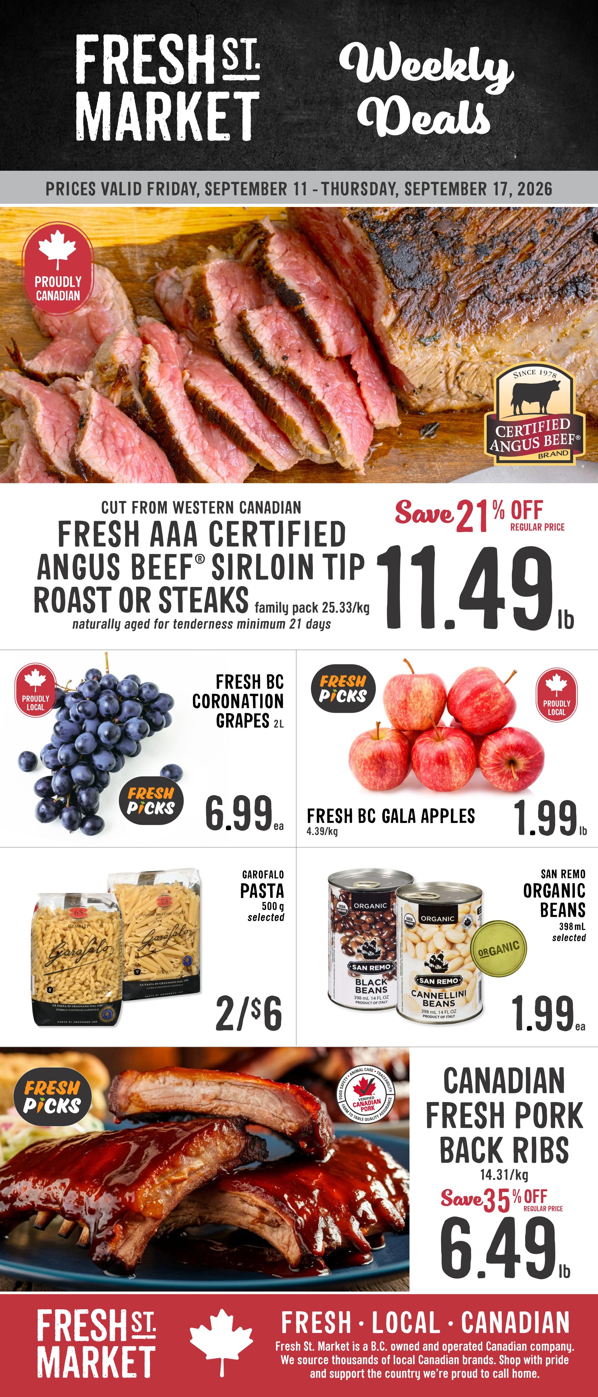 Fresh St. Market Flyer September 11 to 17