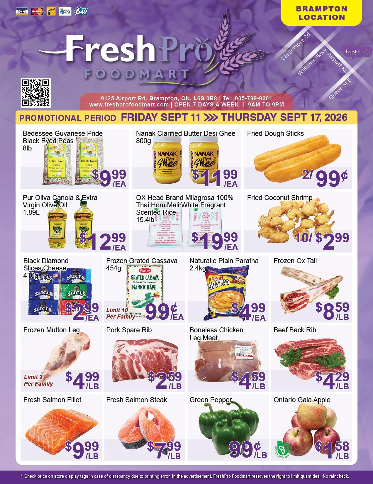 FreshPro Foodmart (Brampton) Flyer September 11 to 17