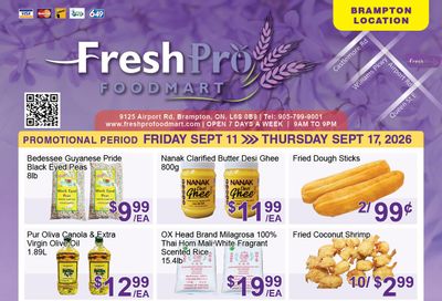FreshPro Foodmart (Brampton) Flyer September 11 to 17