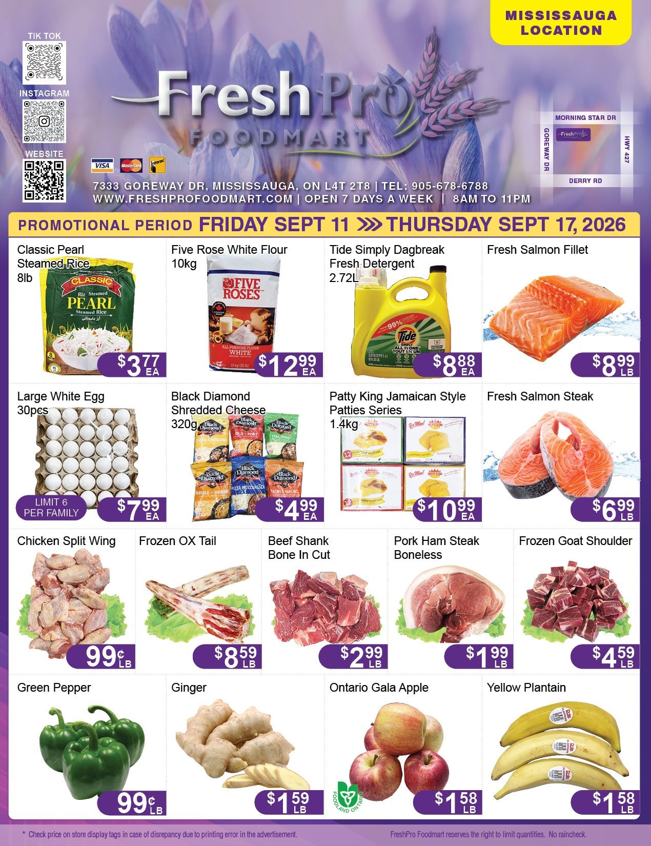 FreshPro Foodmart (Mississauga) Flyer September 11 to 17