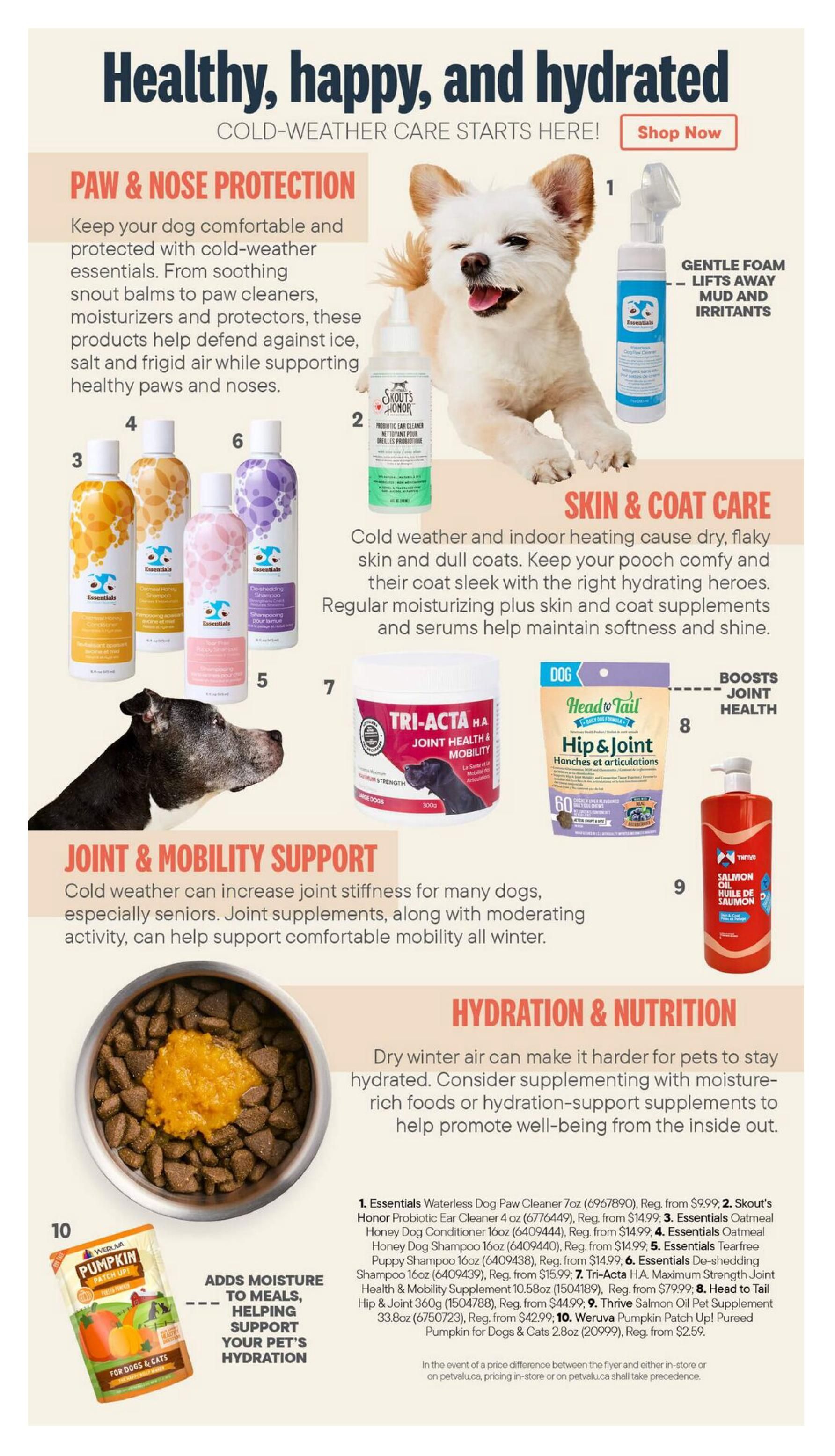 Pet Valu Cold Weather Guide September 10 to 30