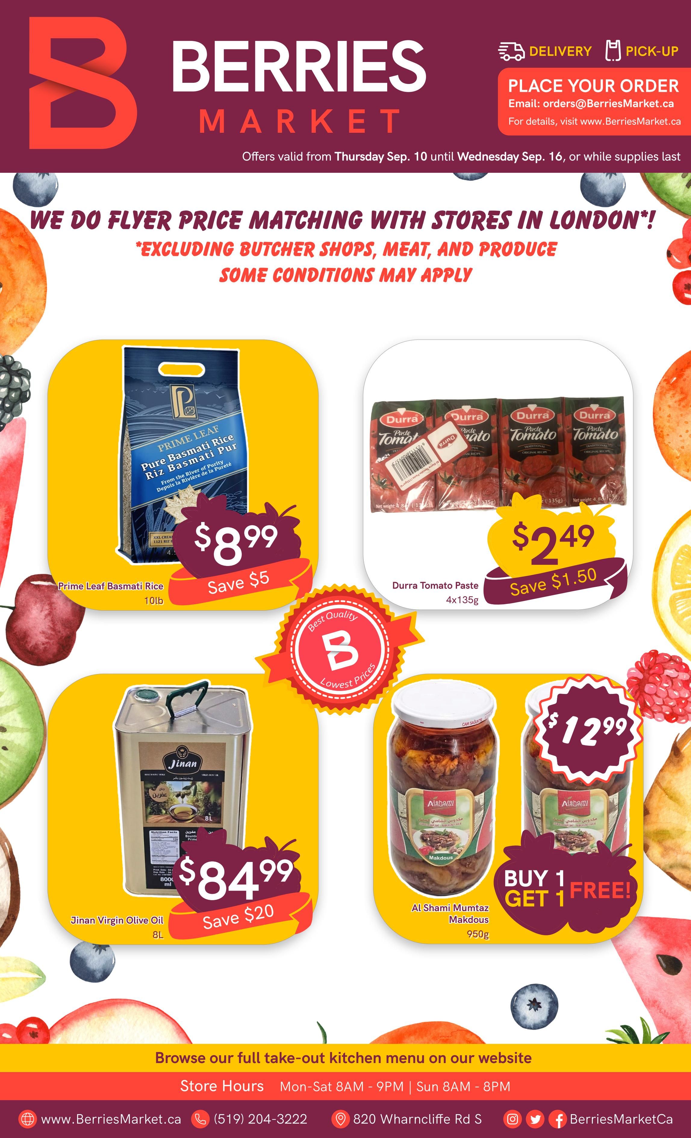 Berries Market Flyer September 10 to 16