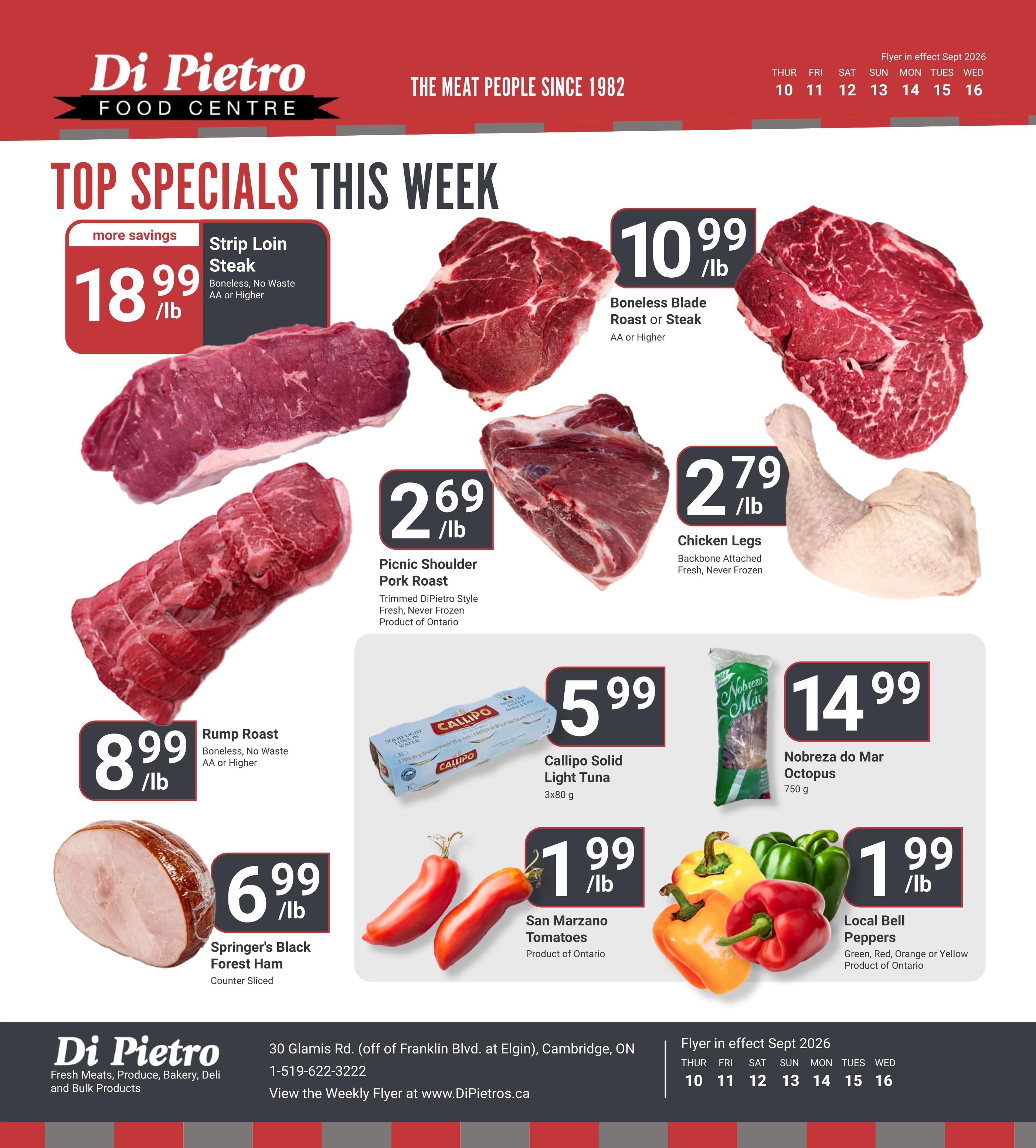 Di Pietro Food Centre Flyer September 10 to 16
