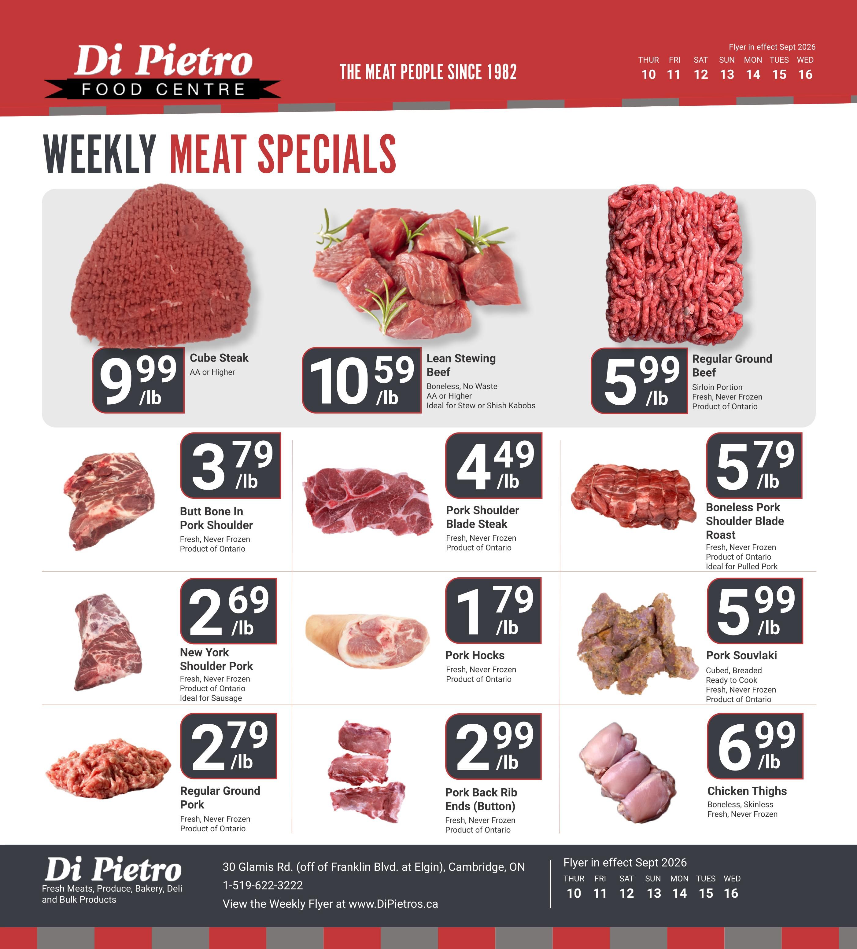 Di Pietro Food Centre Flyer September 10 to 16
