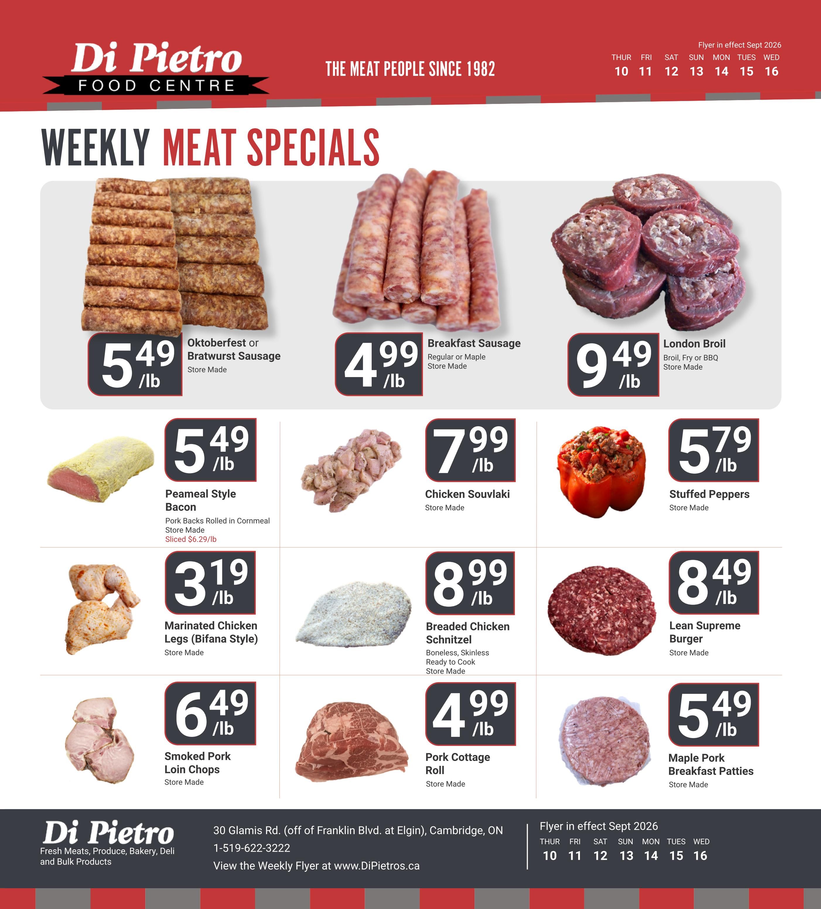 Di Pietro Food Centre Flyer September 10 to 16