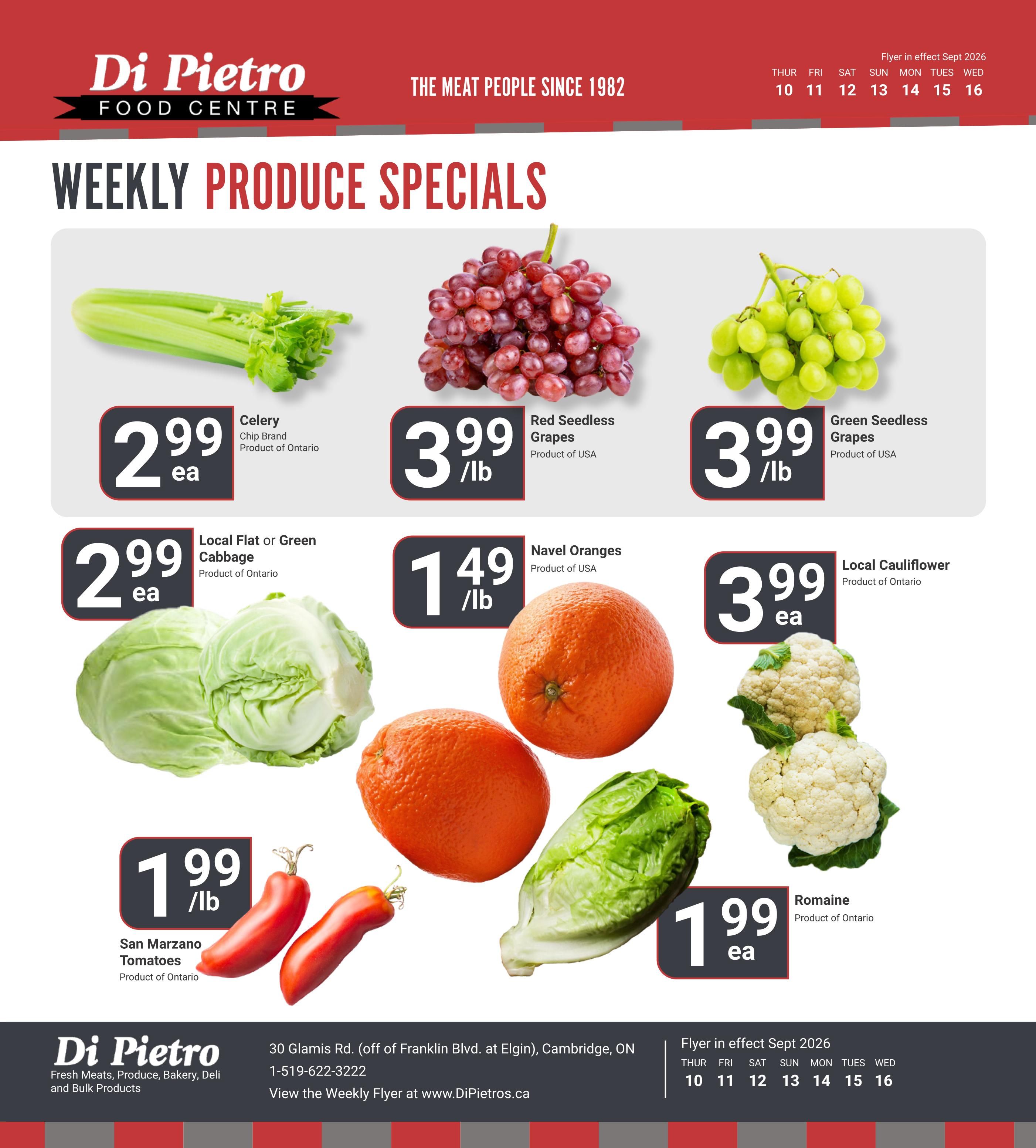 Di Pietro Food Centre Flyer September 10 to 16