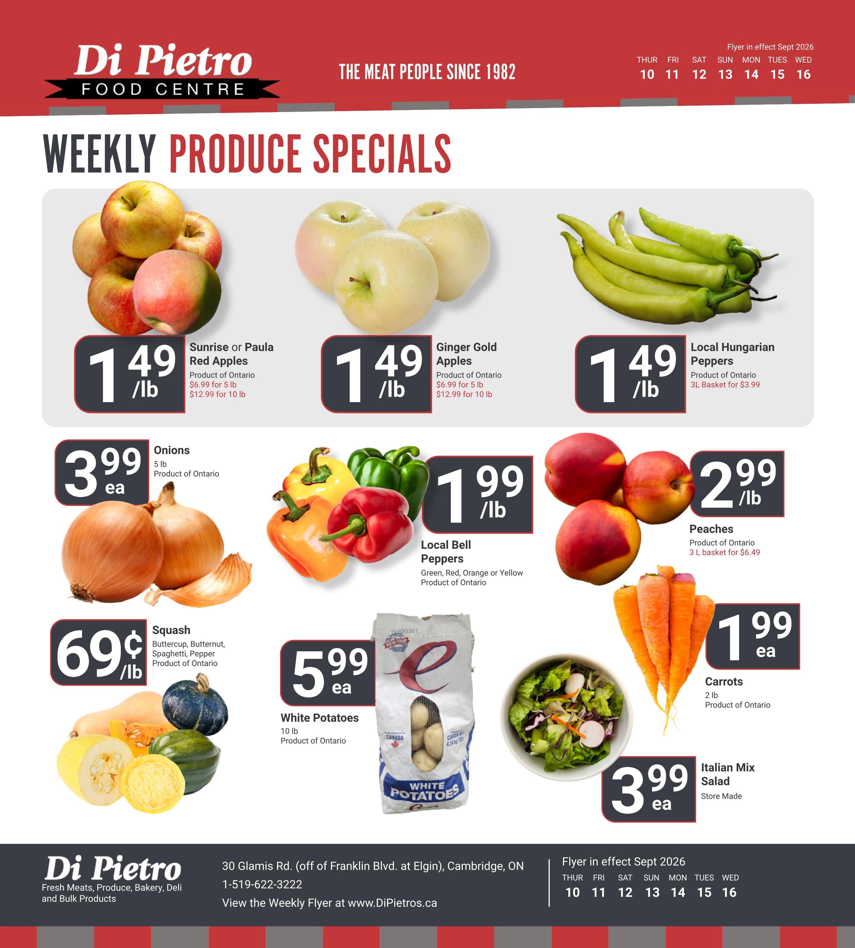 Di Pietro Food Centre Flyer September 10 to 16