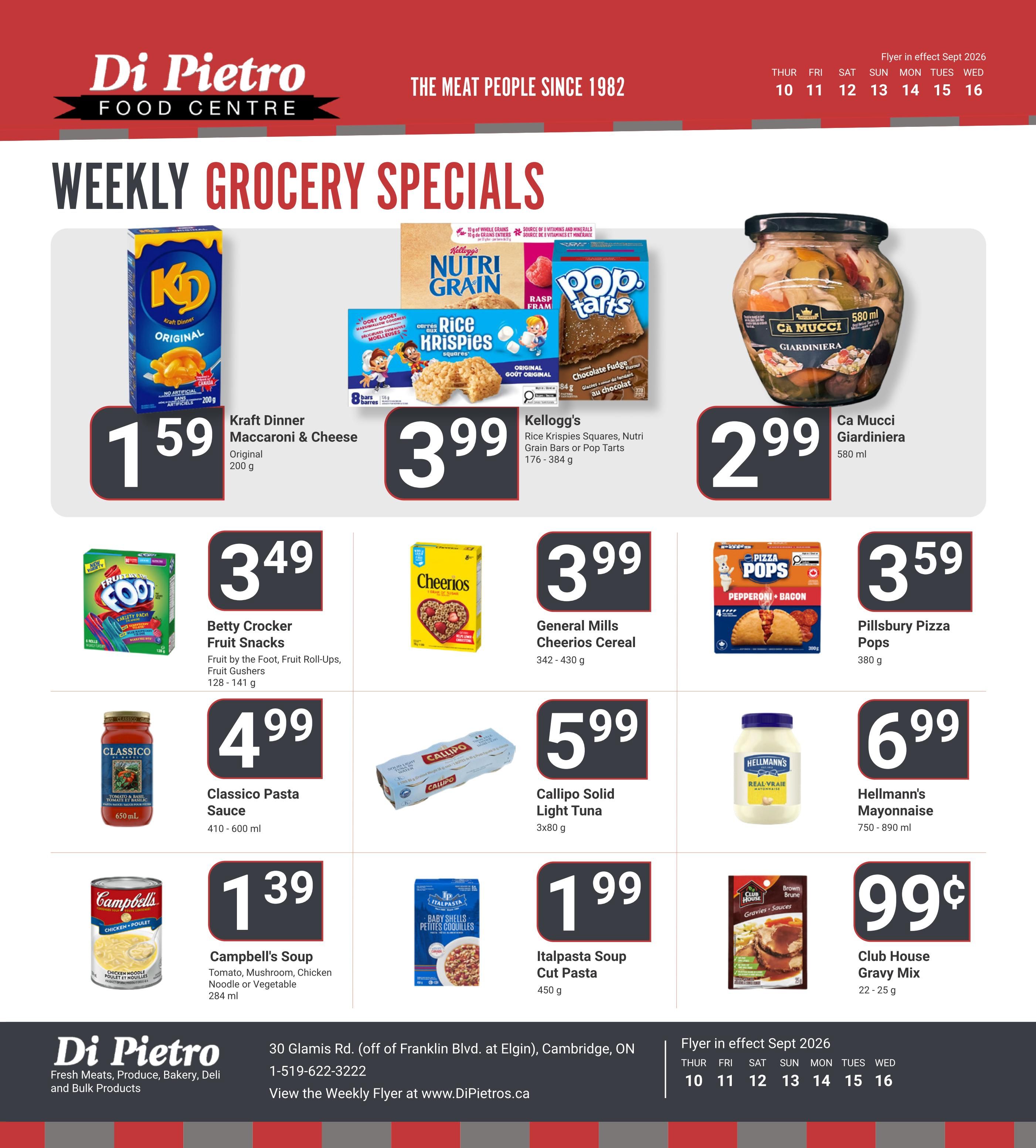 Di Pietro Food Centre Flyer September 10 to 16
