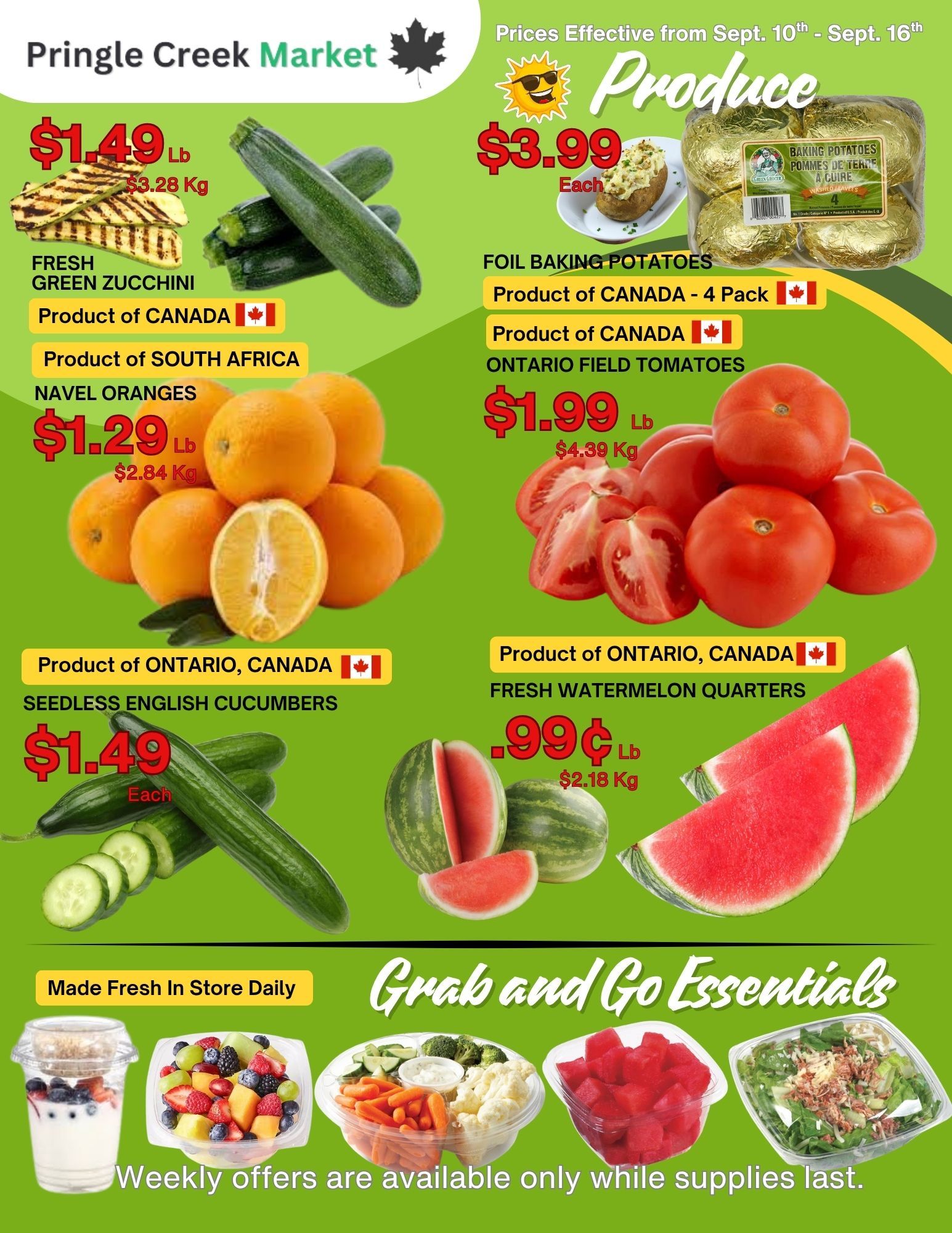 Pringle Creek Market Flyer September 10 to 16