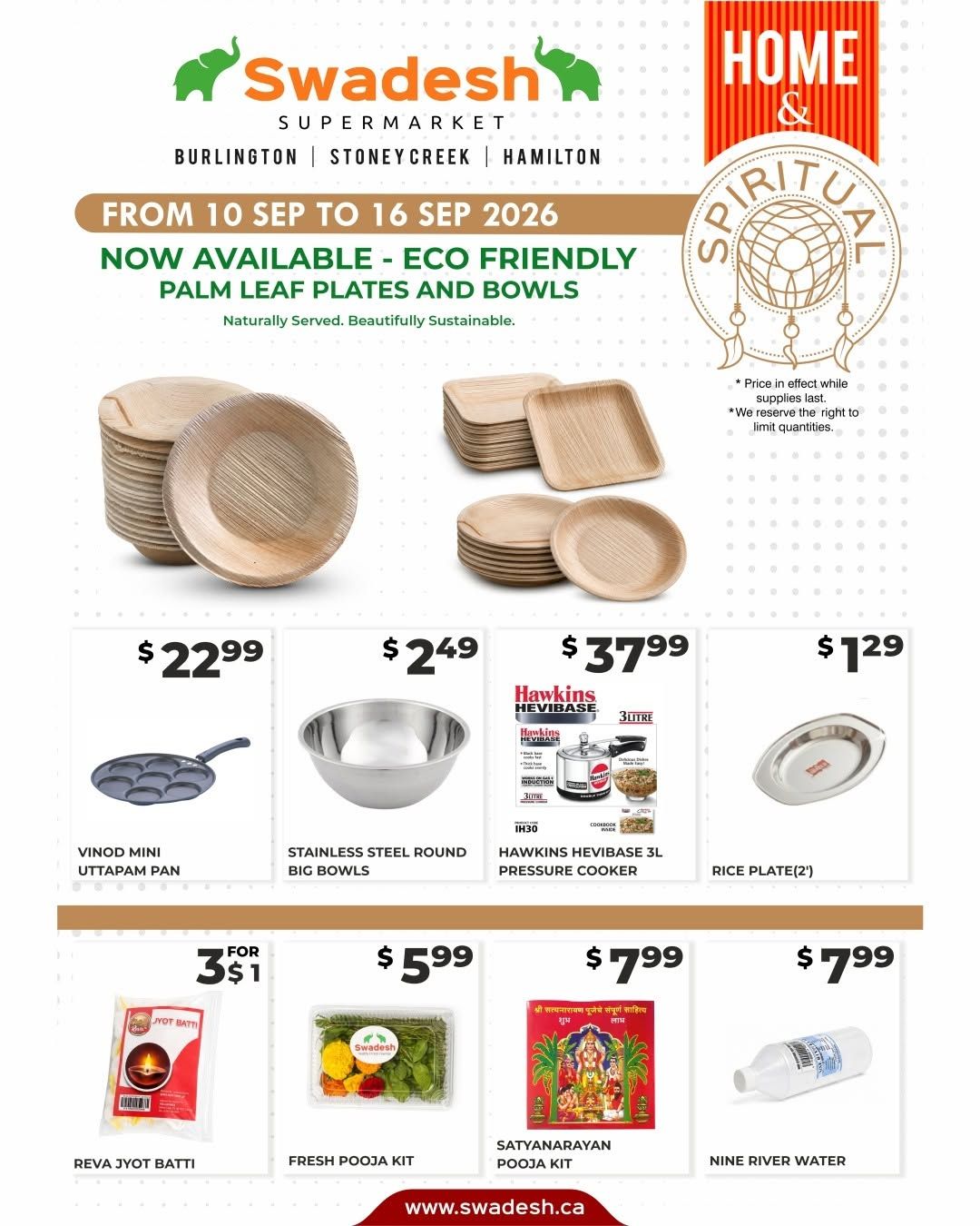 Swadesh Supermarket Flyer September 10 to 16