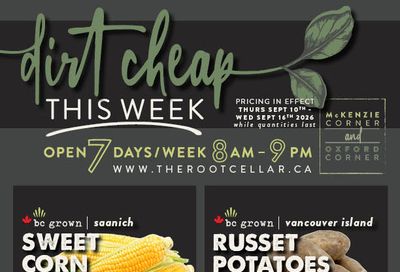 The Root Cellar Flyer September 10 to 16