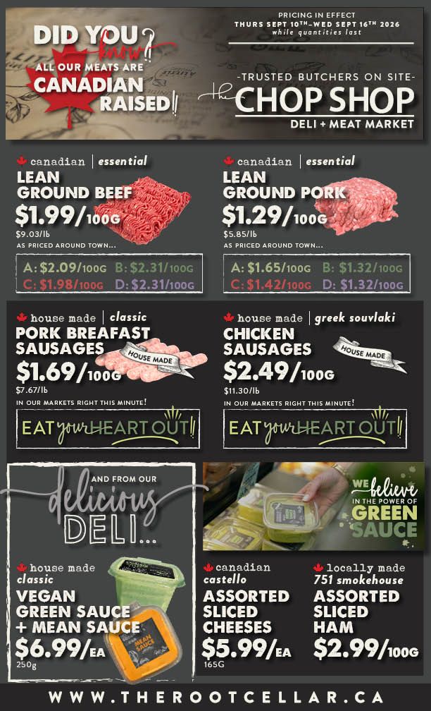 The Root Cellar Flyer September 10 to 16