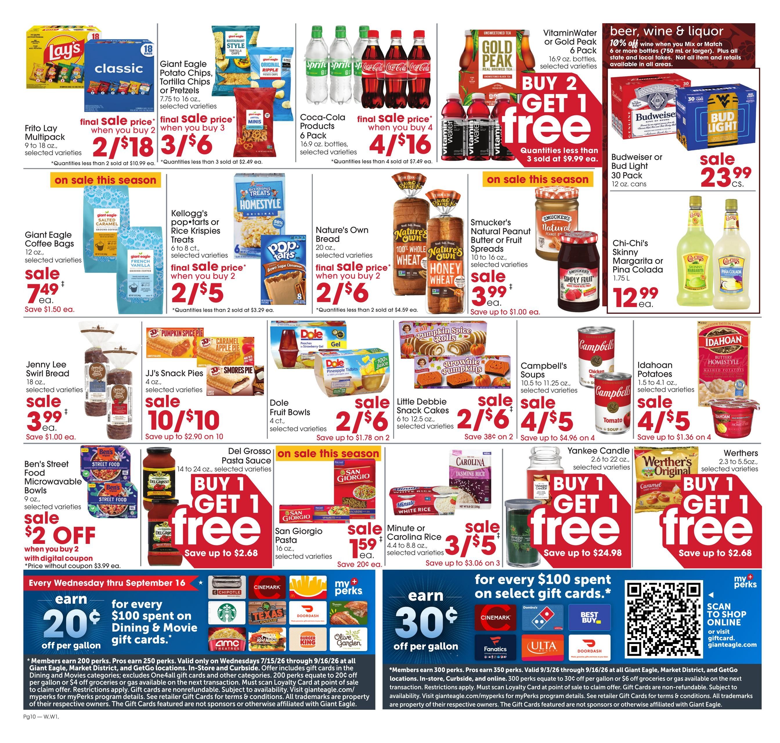 Giant Eagle (Bridgeport Area, WV) Weekly Ad September 10 - 16, 2026