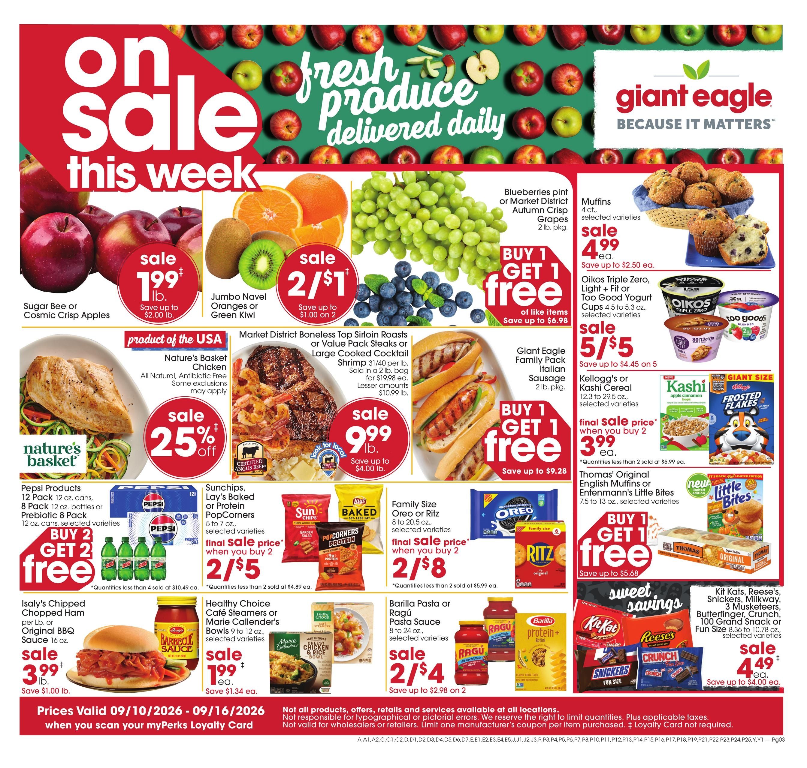 Giant Eagle (Somerset Area, PA) Weekly Ad September 10 - 16, 2026