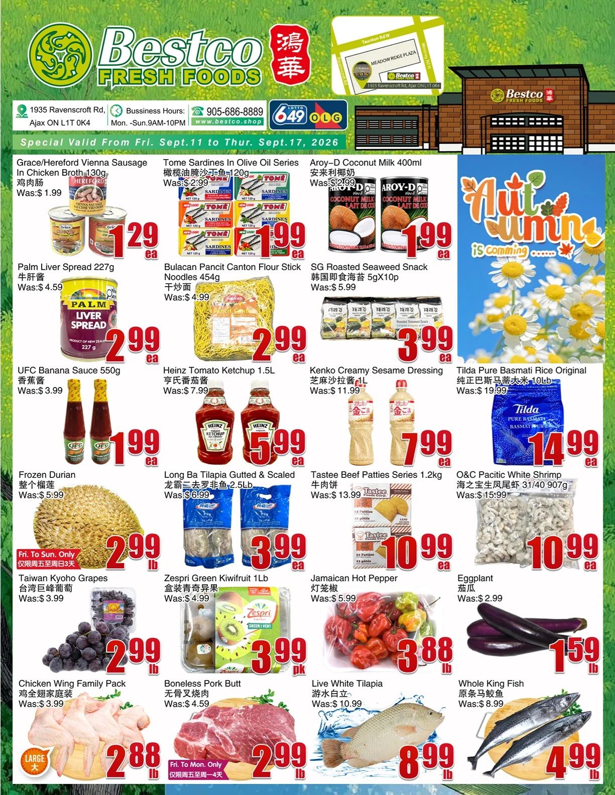 BestCo Food Mart (Ajax) Flyer September 11 to 17