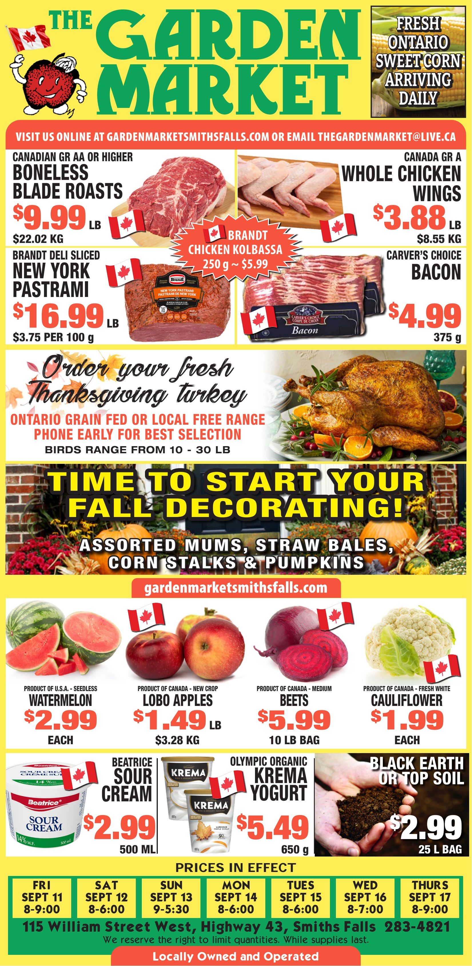 The Garden Market Flyer September 11 to 17