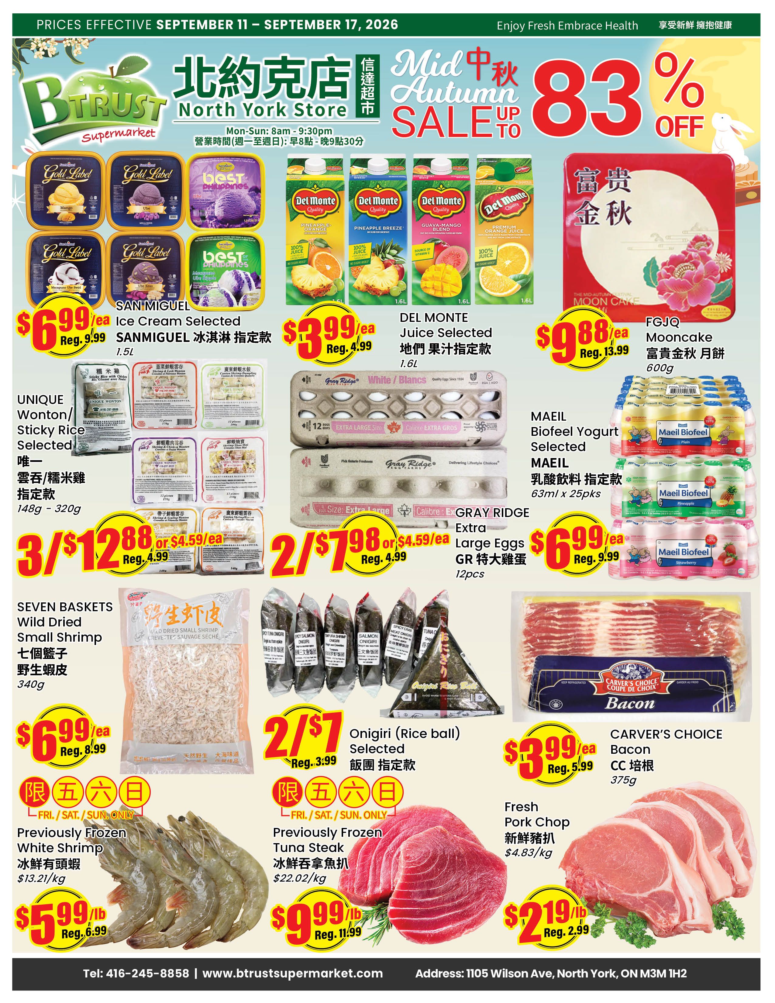 Btrust Supermarket (North York) Flyer September 11 to 17