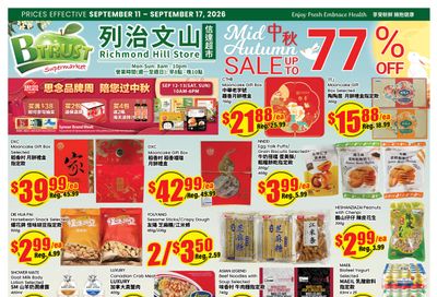 Btrust Supermarket (Richmond Hill) Flyer September 11 to 17